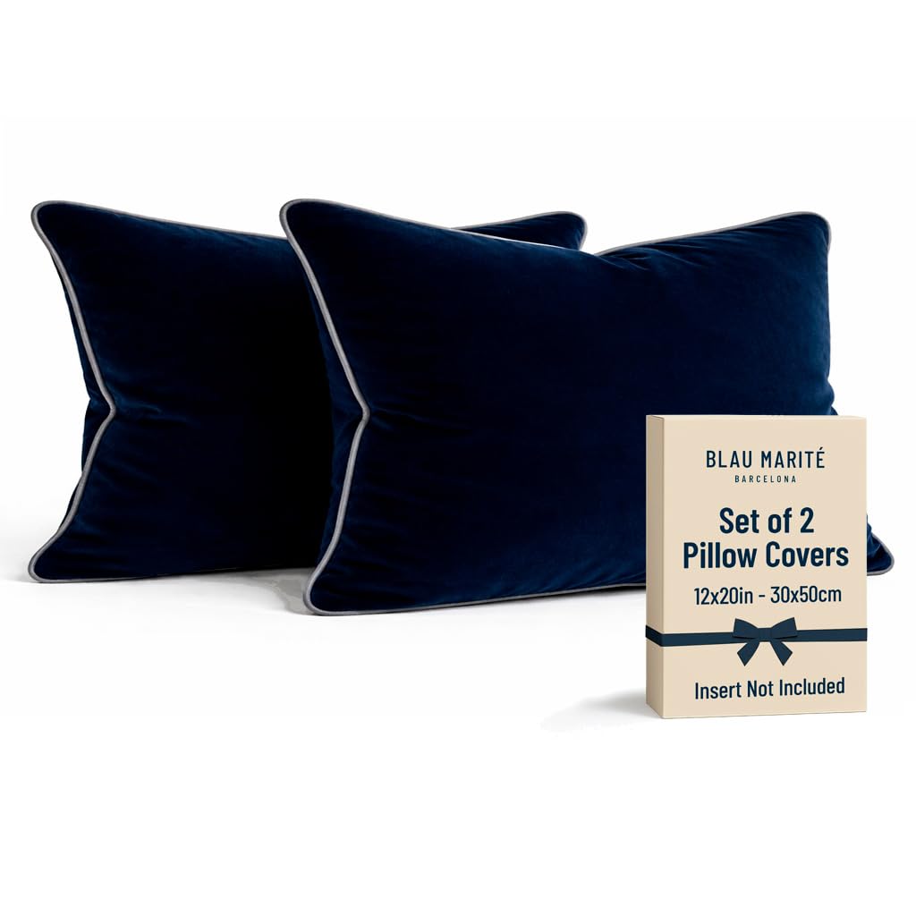 2 Pack Velvet Decorative Throw Pillow Covers, 20"x20", Green and Camel, Solid, Modern, Contrast Piping, Indoor Use, Bedroom & Living Room