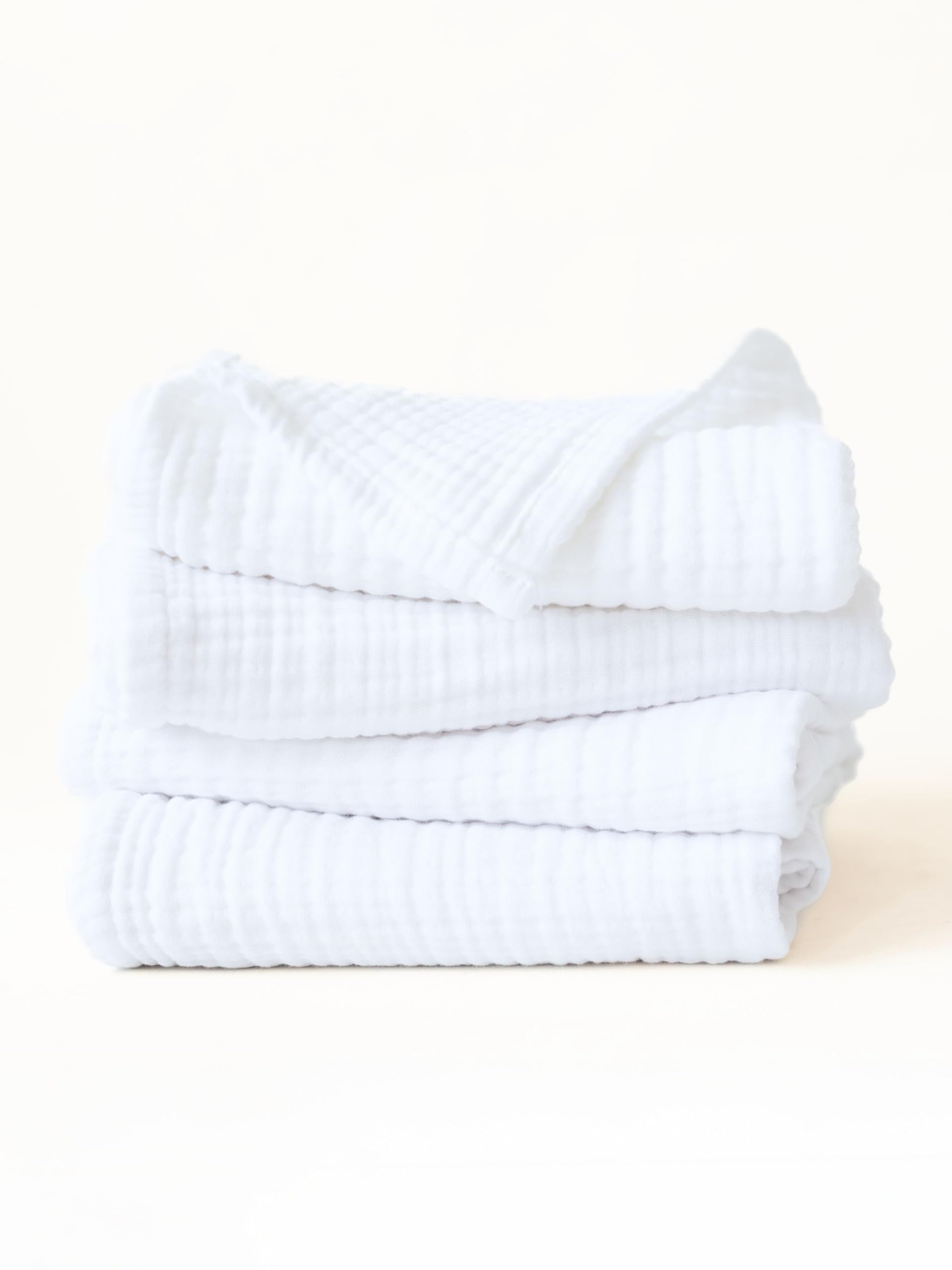 Ultra Soft Muslin Towel Adult Set, 100% Turkish Cotton 4-Layer 2 Pieces Luxury Muslin Hand & Bath Towels Sets for Bathroom (Mustard, 1 Bath & 1 Hand Towel Set)