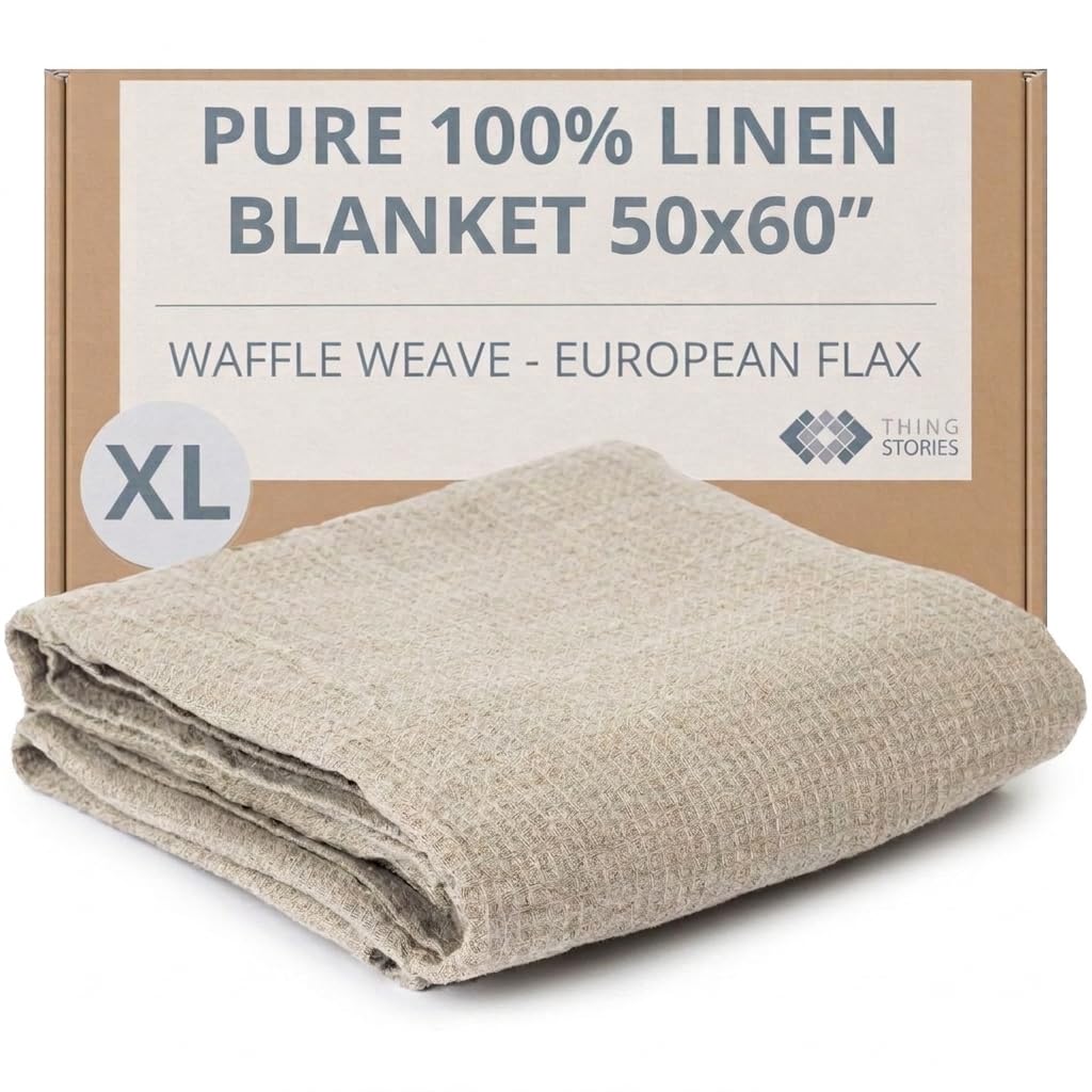 Pure 100% Linen Bath Towel - 30x60-inch Lightweight Travel Towel - Linen Beach Towel Waffle Weave Quick Dry Hair Towel - Thin Towels for Bathroom