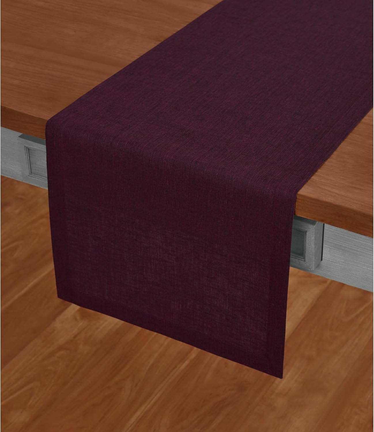 Solino Home Linen Table Runner 72 Inches Long - Athena, 100% Pure Linen Light Natural Table Runner 14 x 72 Inch for Dining, Spring, Summer