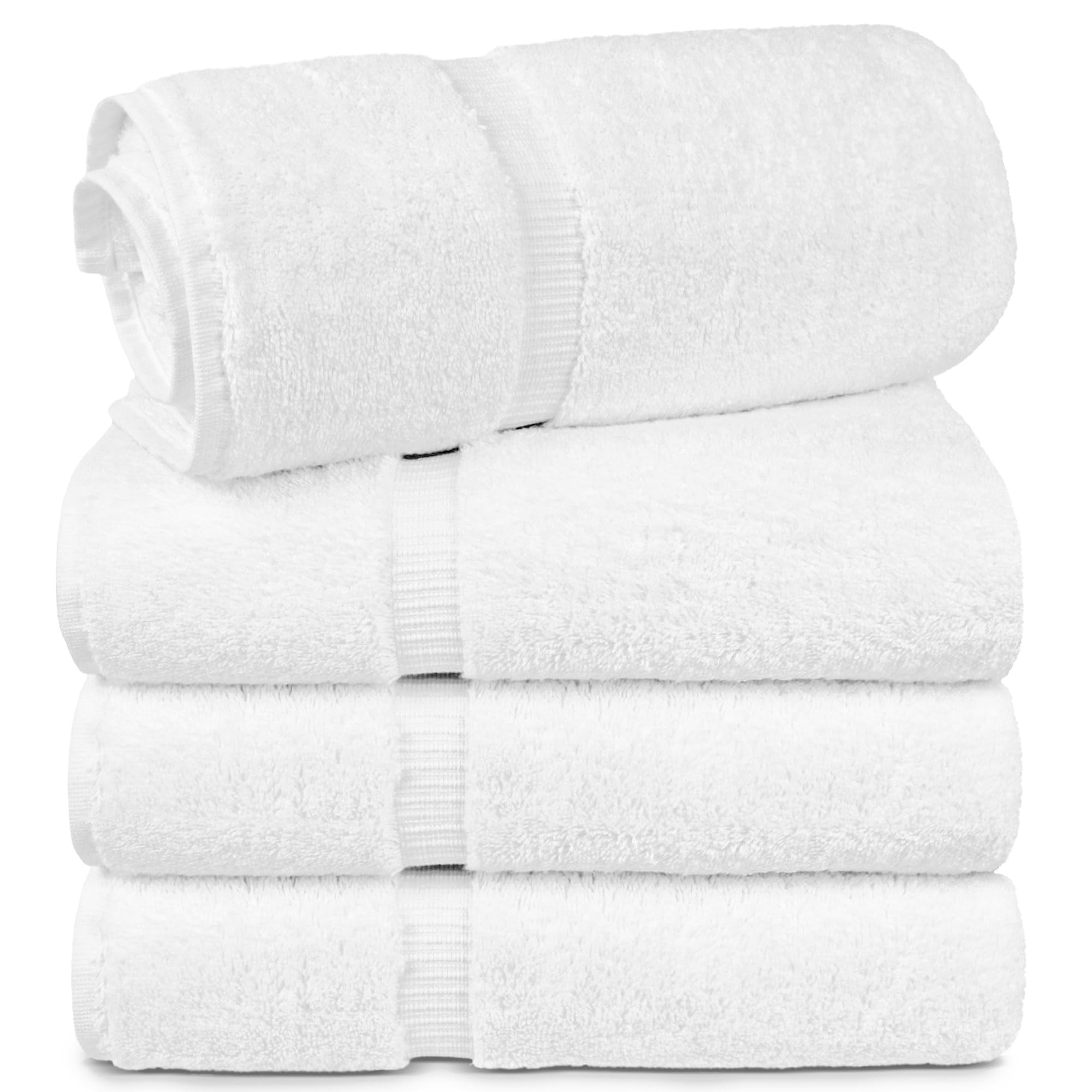 Chakir Turkish Linens 4 Piece Extra Large Bath Towels, 100% Cotton Luxury Turkish Towels for Bathroom, Soft Absorbent Bath Towels, 30 x 60 Inches, Wedgewood