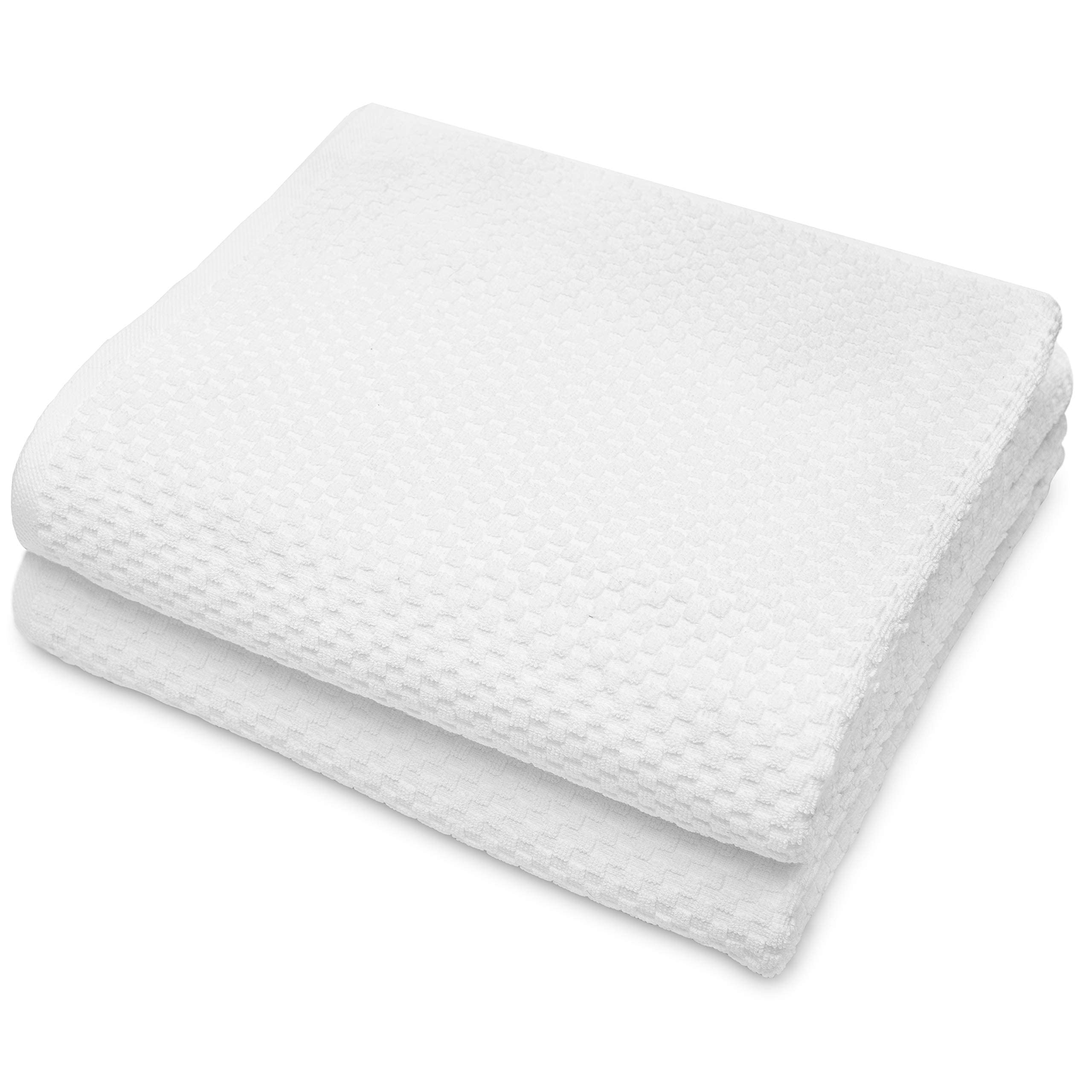 Set of 4 Linen Waffle Weave Bath Towels, 100% Ringspun Cotton 30"×56" Quick Dry Towels