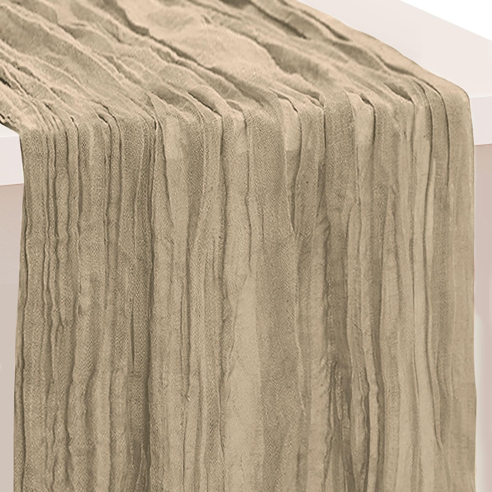 6 Pack Sage Green Cheesecloth Table Runner 35x120 Inch 10Ft Rustic Gauze Cheese Cloth Table Runner Sheer Cheesecloth Table Runners for Wedding Party Bridal Shower Decoration