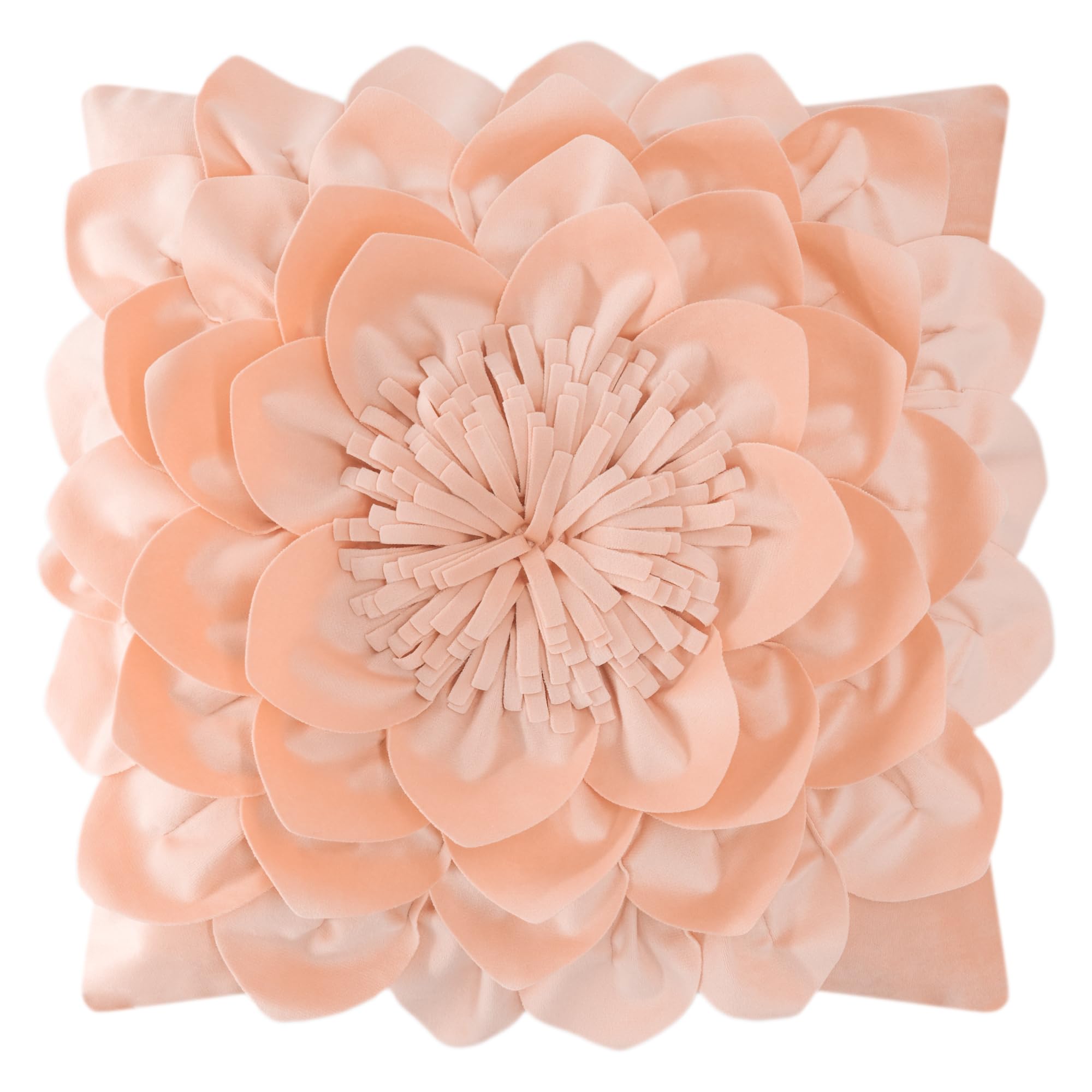 OiseauVoler Decorative 3D Flower Throw Pillow Covers Soft Velvet Handmade Pillowcases Cushion Covers for Couch Bed Living Room Home Decor 18x18 Inch Yellow