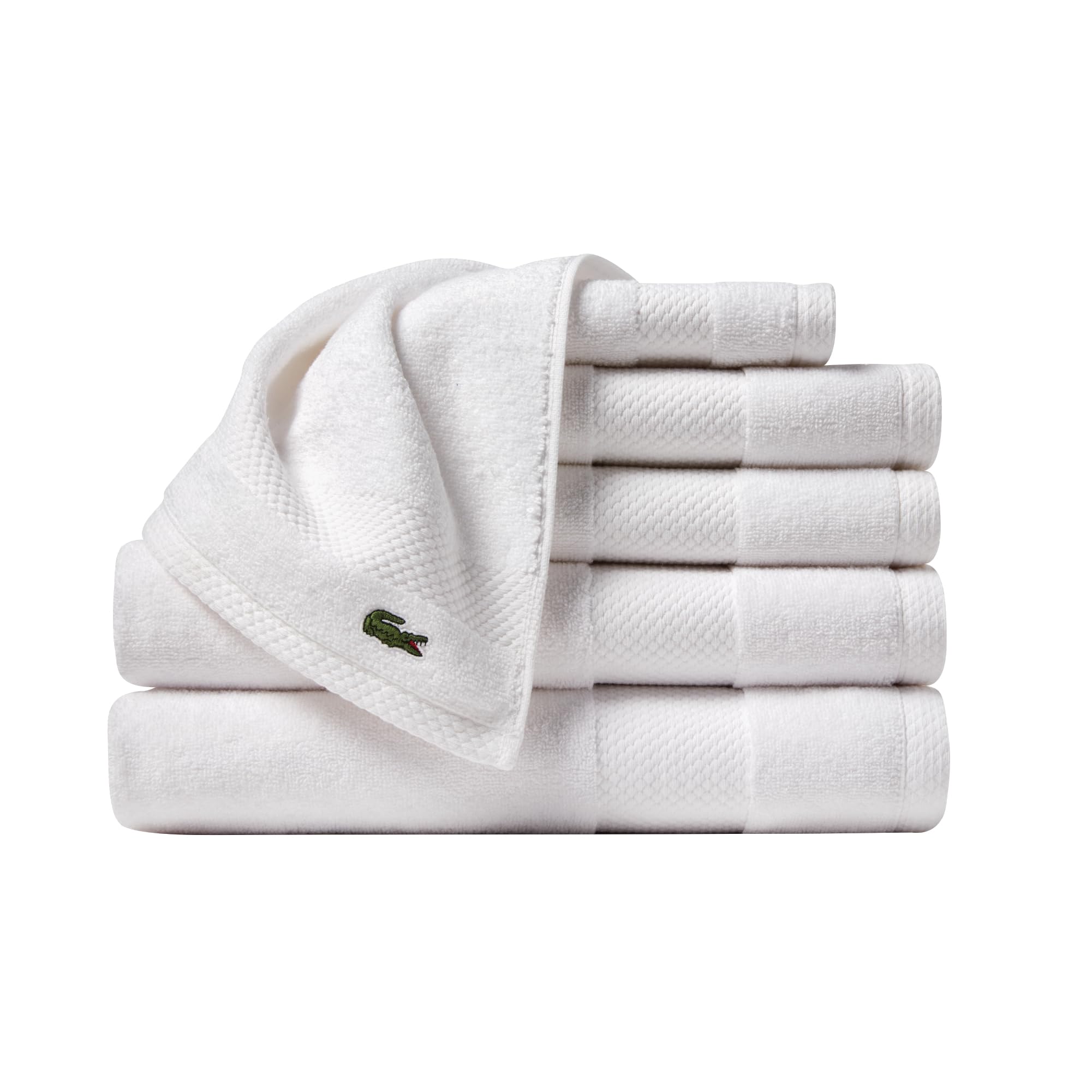 Lacoste Heritage 100% Supima Cotton Bath Towel, Aloe, 30" x 54" – Highly Absorbent & Quick Drying, Premium Super Soft Bath Towel, Bathroom Essential, Gift for All Occasions, Machine Washable