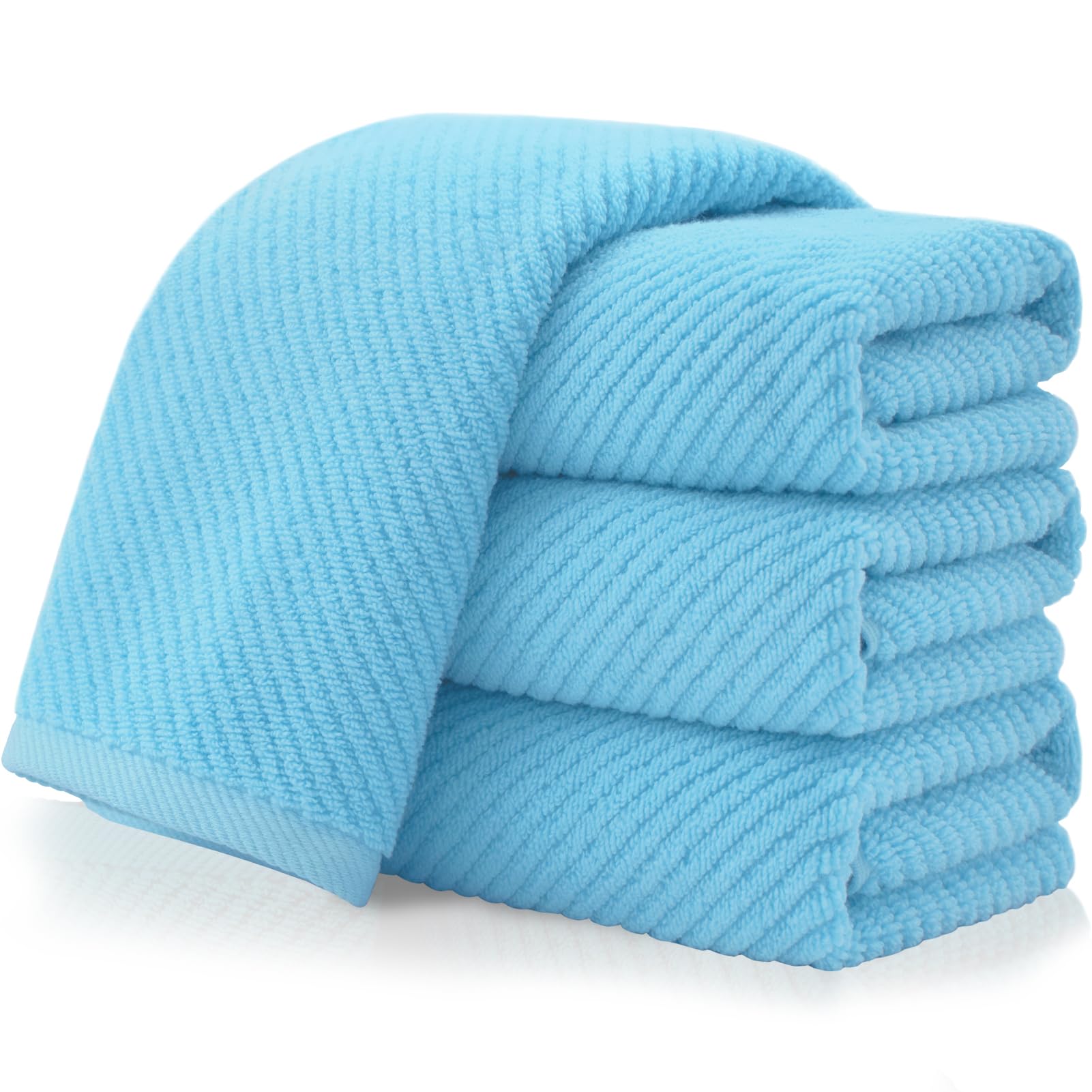 VOOVA & MOVAS Bath Towel Sets - 100% Cotton | Quick Dry | Light Weight | Thick | Soft, Beige Towels Set of 6, 2 Large Bath 30" x 56", 2 Hand 18" x 28", 2 Washcloths 13" x 13", Tan Towel Gift Set