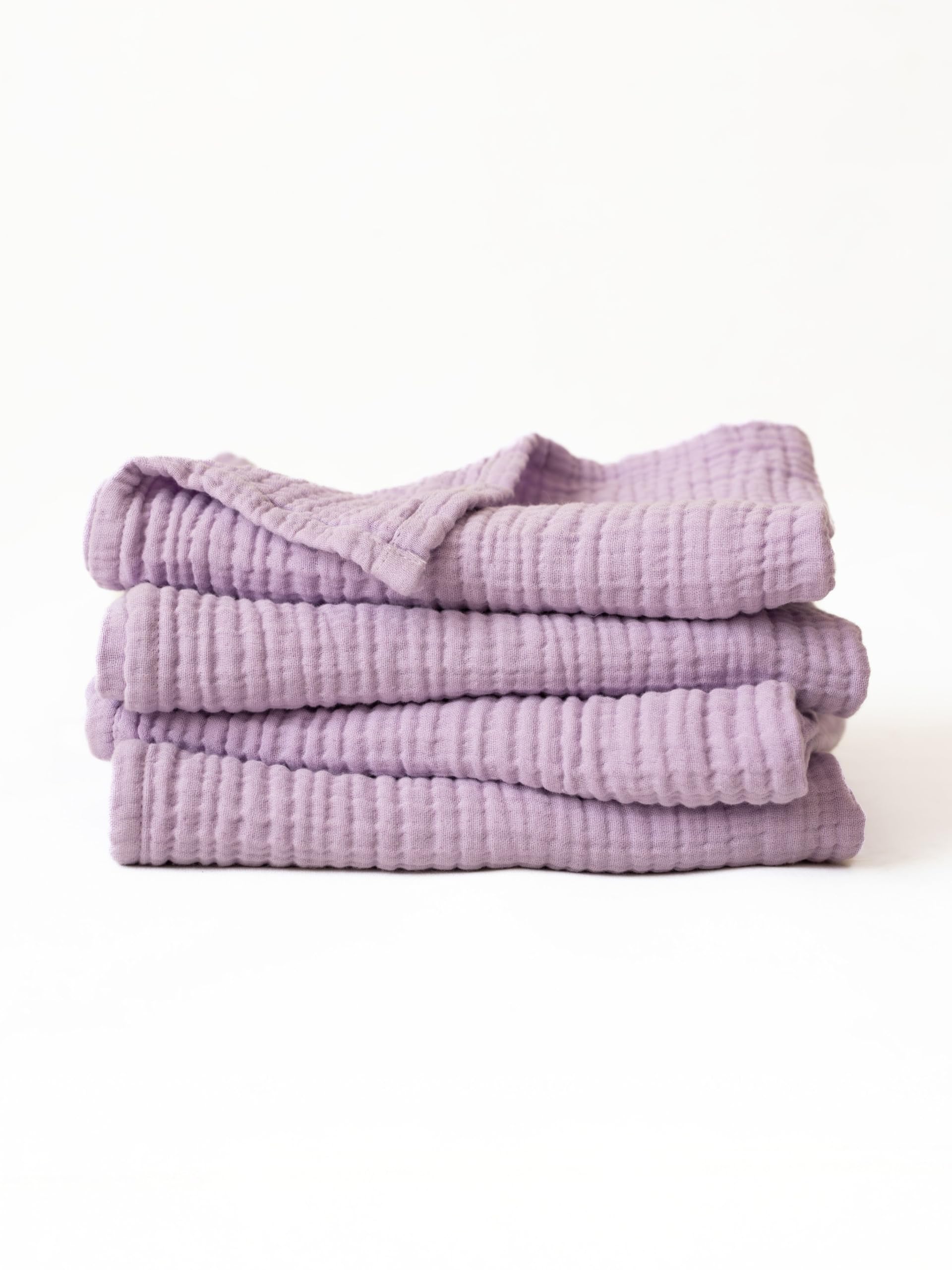Ultra Soft Muslin Towel Adult Set, 100% Turkish Cotton 4-Layer 2 Pieces Luxury Muslin Hand & Bath Towels Sets for Bathroom (Mustard, 1 Bath & 1 Hand Towel Set)