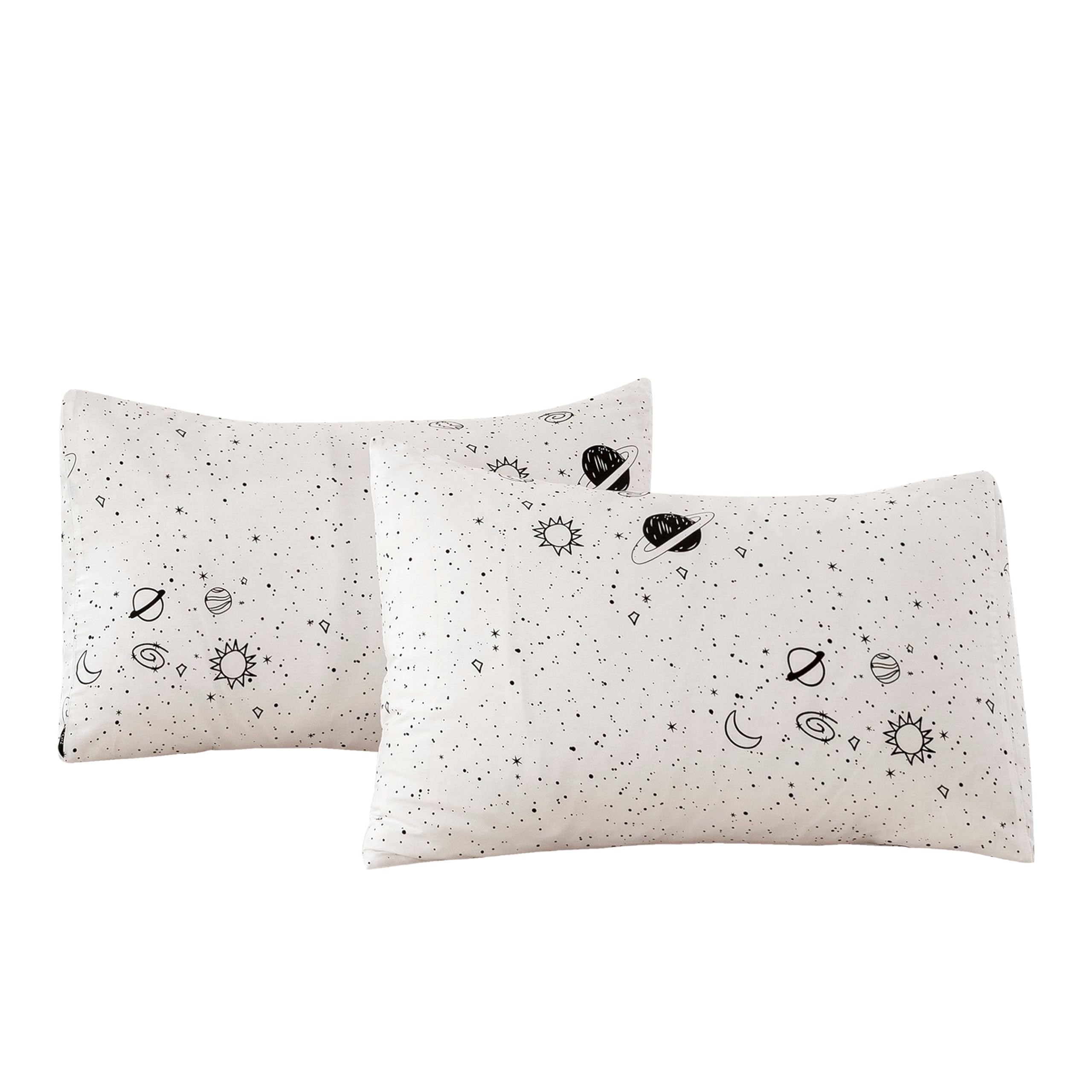 ECOCOTT 100% Cotton Pillowcases Standard Size, Floral Print Pattern Pillow Cover 4 Pack, Super Soft Envelope Closure Standard Pillow Case Set (Standard, 20"x26")