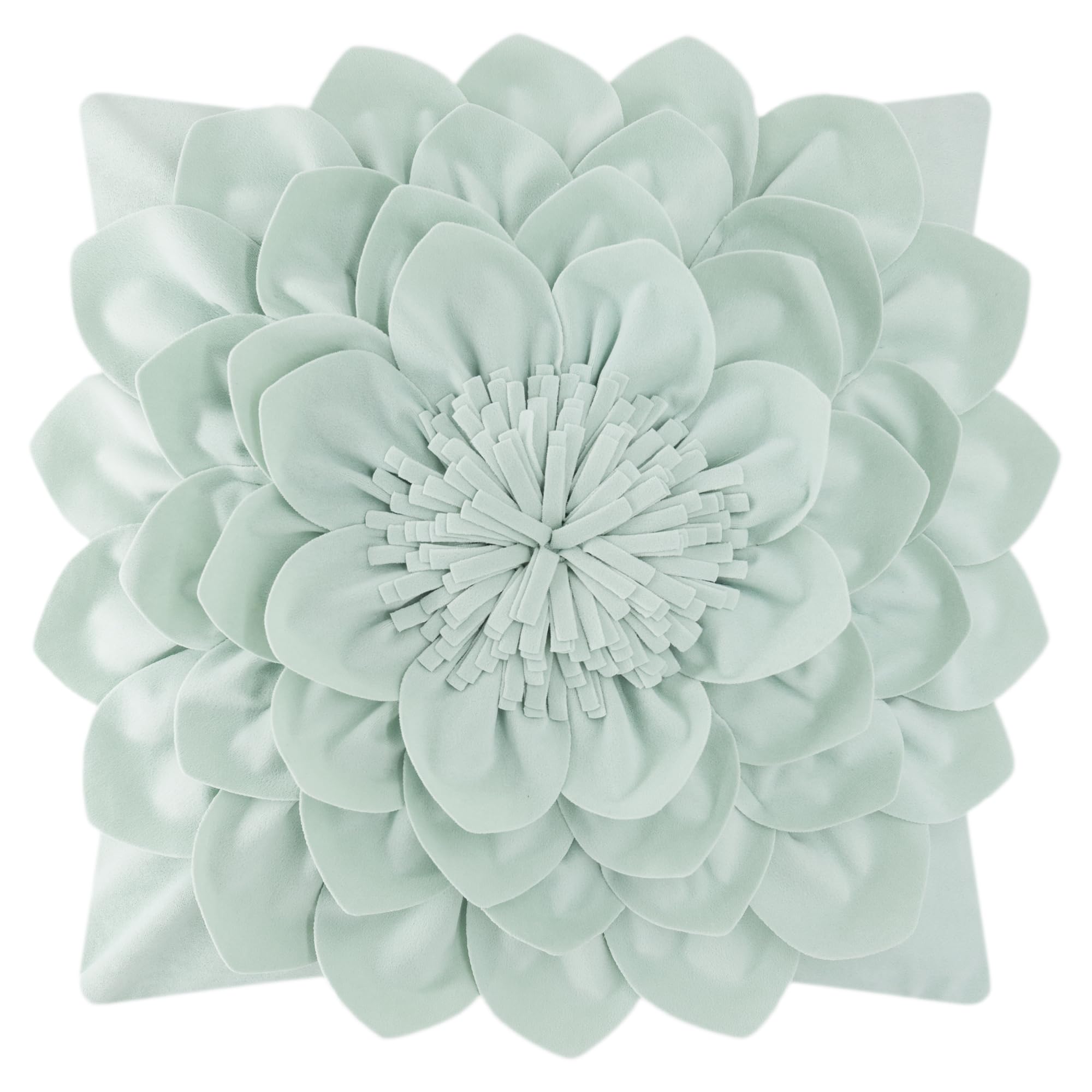 OiseauVoler Decorative 3D Flower Throw Pillow Covers Soft Velvet Handmade Pillowcases Cushion Covers for Couch Bed Living Room Home Decor 18x18 Inch Yellow