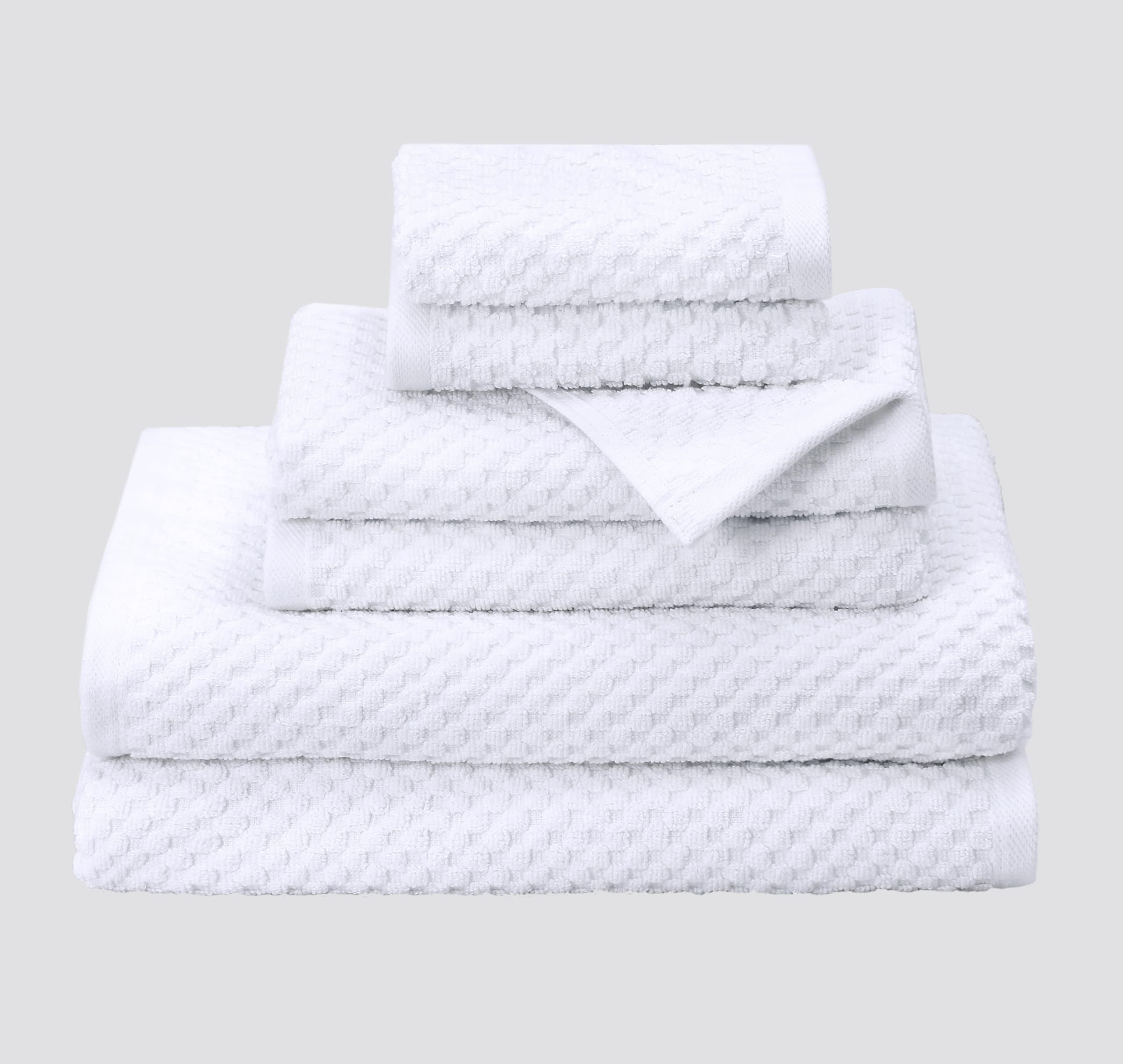 Set of 4 Linen Waffle Weave Bath Towels, 100% Ringspun Cotton 30"×56" Quick Dry Towels