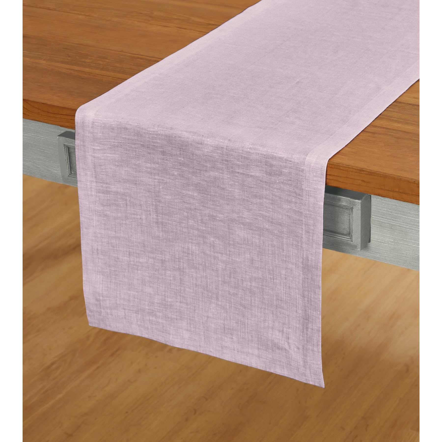 Solino Home Linen Table Runner 72 Inches Long - Athena, 100% Pure Linen Light Natural Table Runner 14 x 72 Inch for Dining, Spring, Summer