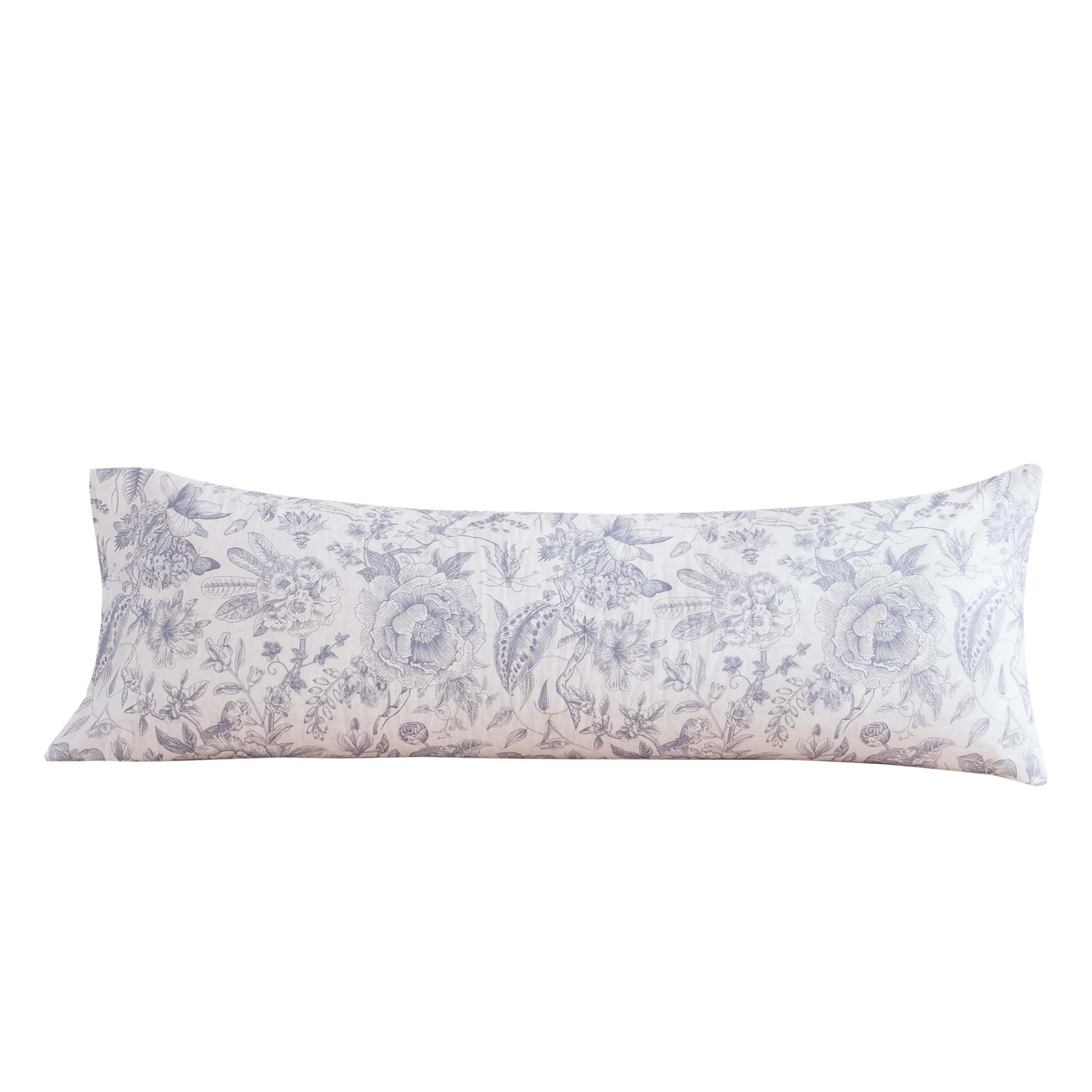 ECOCOTT 100% Cotton Pillowcases Standard Size, Floral Print Pattern Pillow Cover 4 Pack, Super Soft Envelope Closure Standard Pillow Case Set (Standard, 20"x26")