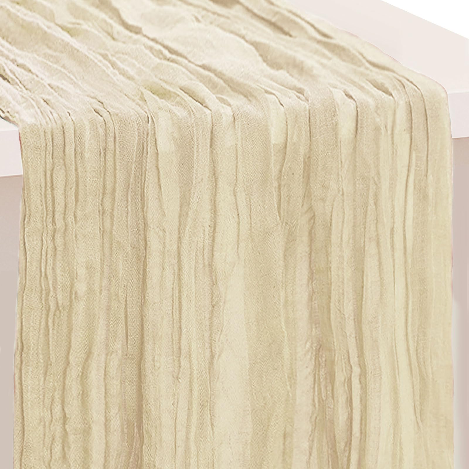 6 Pack Sage Green Cheesecloth Table Runner 35x120 Inch 10Ft Rustic Gauze Cheese Cloth Table Runner Sheer Cheesecloth Table Runners for Wedding Party Bridal Shower Decoration
