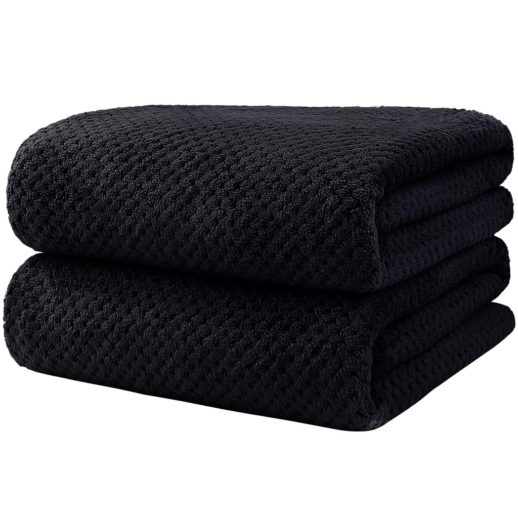 HOMEXCEL Grey Bath Towels 2 Pack, Microfiber Bathroom Towel, Super Soft Highly Absorbent Bath Towel Set, Quick Drying Towels for Sport, Yoga, SPA, Fitness