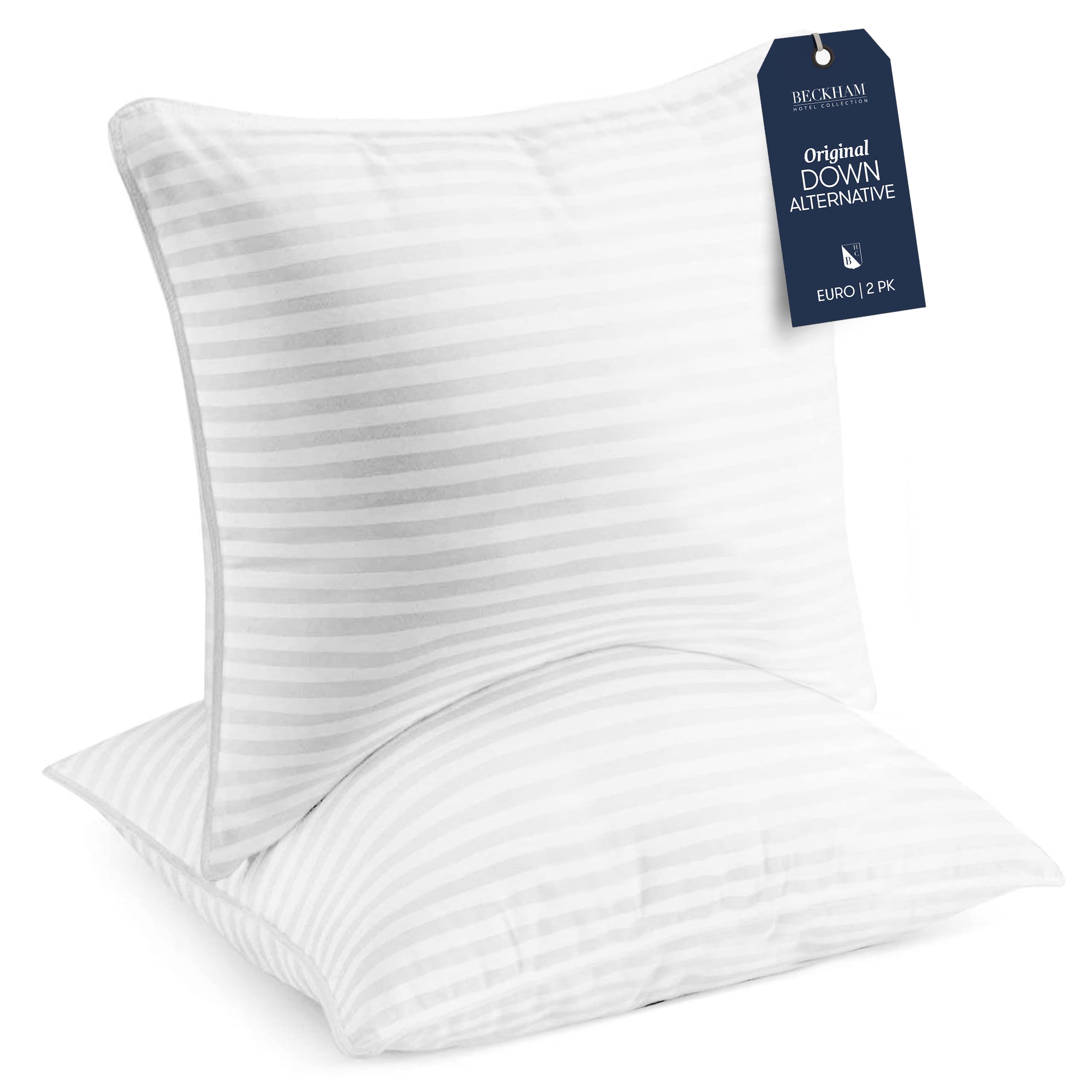 Beckham Hotel Collection Bed Pillows King Size Set of 2 - Down Alternative Pillow for Back, Stomach or Side Sleepers