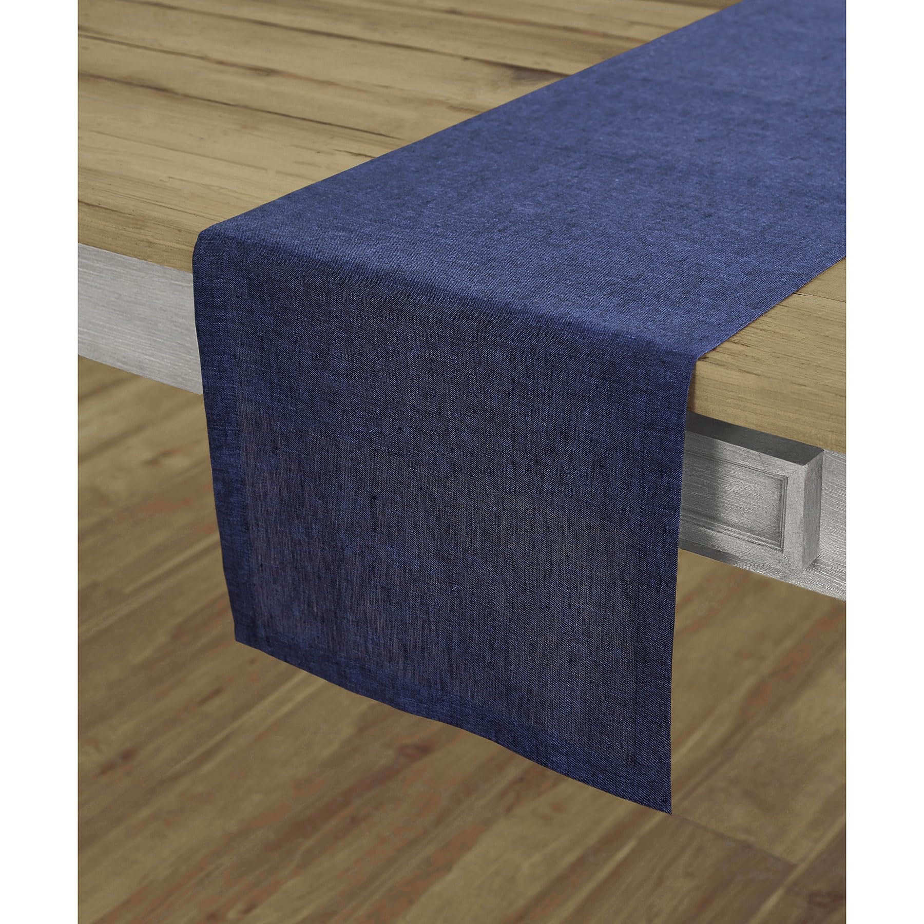 Solino Home Linen Table Runner 72 Inches Long - Athena, 100% Pure Linen Light Natural Table Runner 14 x 72 Inch for Dining, Spring, Summer