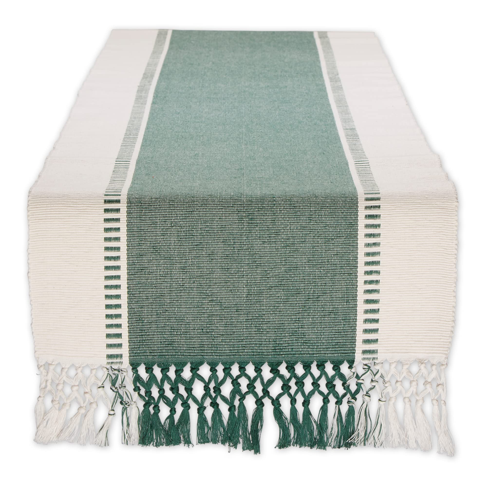 Stripe Woven Table Runner, 13x72-inch, French Blue