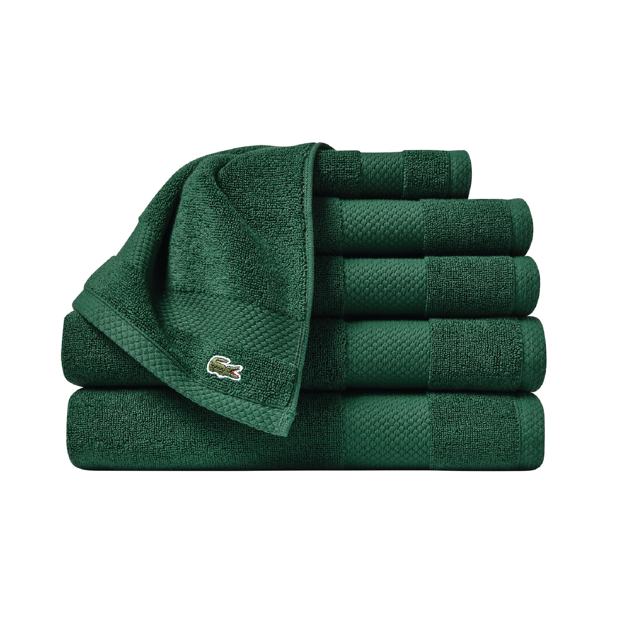 Lacoste Heritage 100% Supima Cotton Bath Towel, Aloe, 30" x 54" – Highly Absorbent & Quick Drying, Premium Super Soft Bath Towel, Bathroom Essential, Gift for All Occasions, Machine Washable