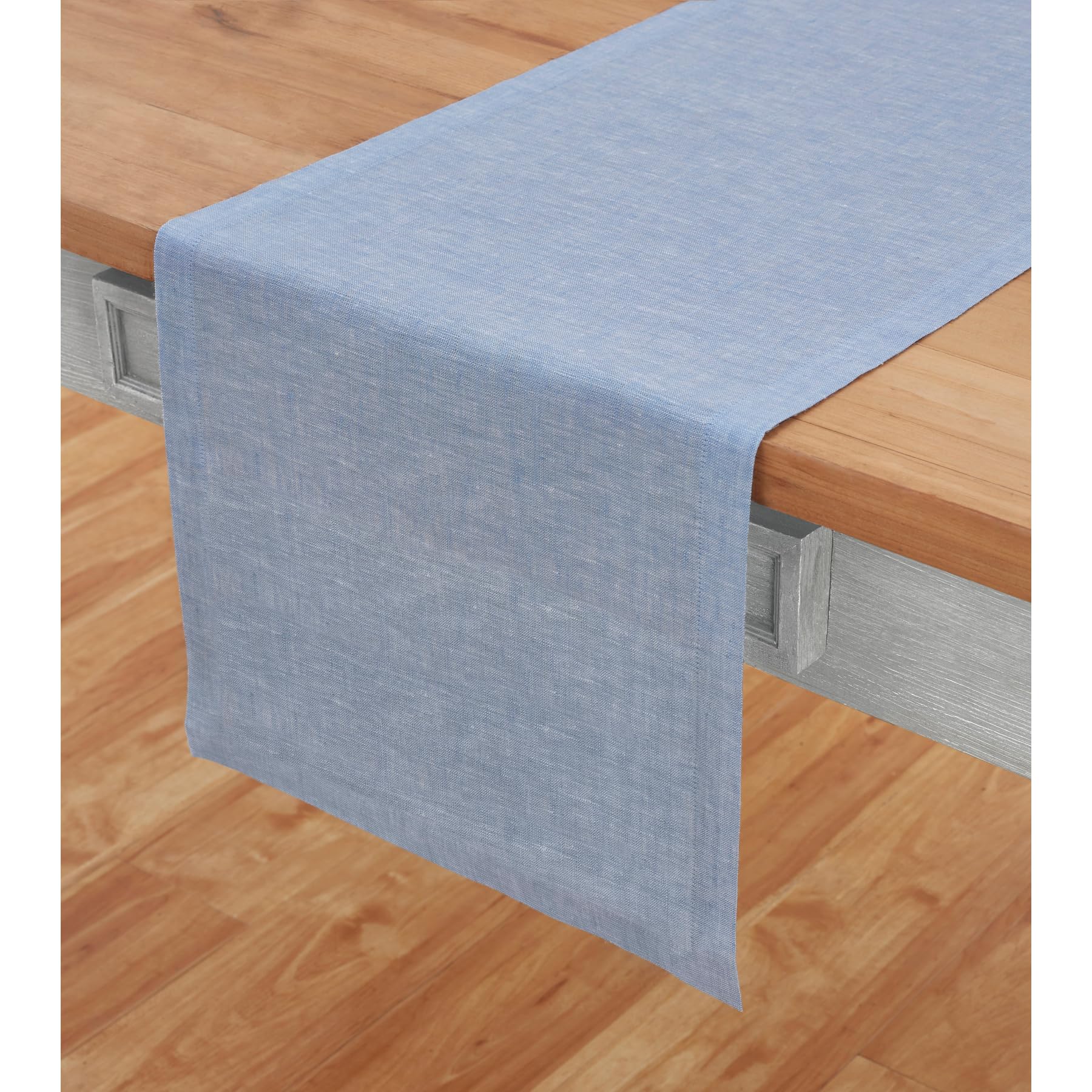 Solino Home Linen Table Runner 72 Inches Long - Athena, 100% Pure Linen Light Natural Table Runner 14 x 72 Inch for Dining, Spring, Summer