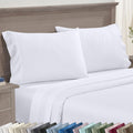 Set of 2 King Size White 600 Thread Count 100% Cotton Pillowcases