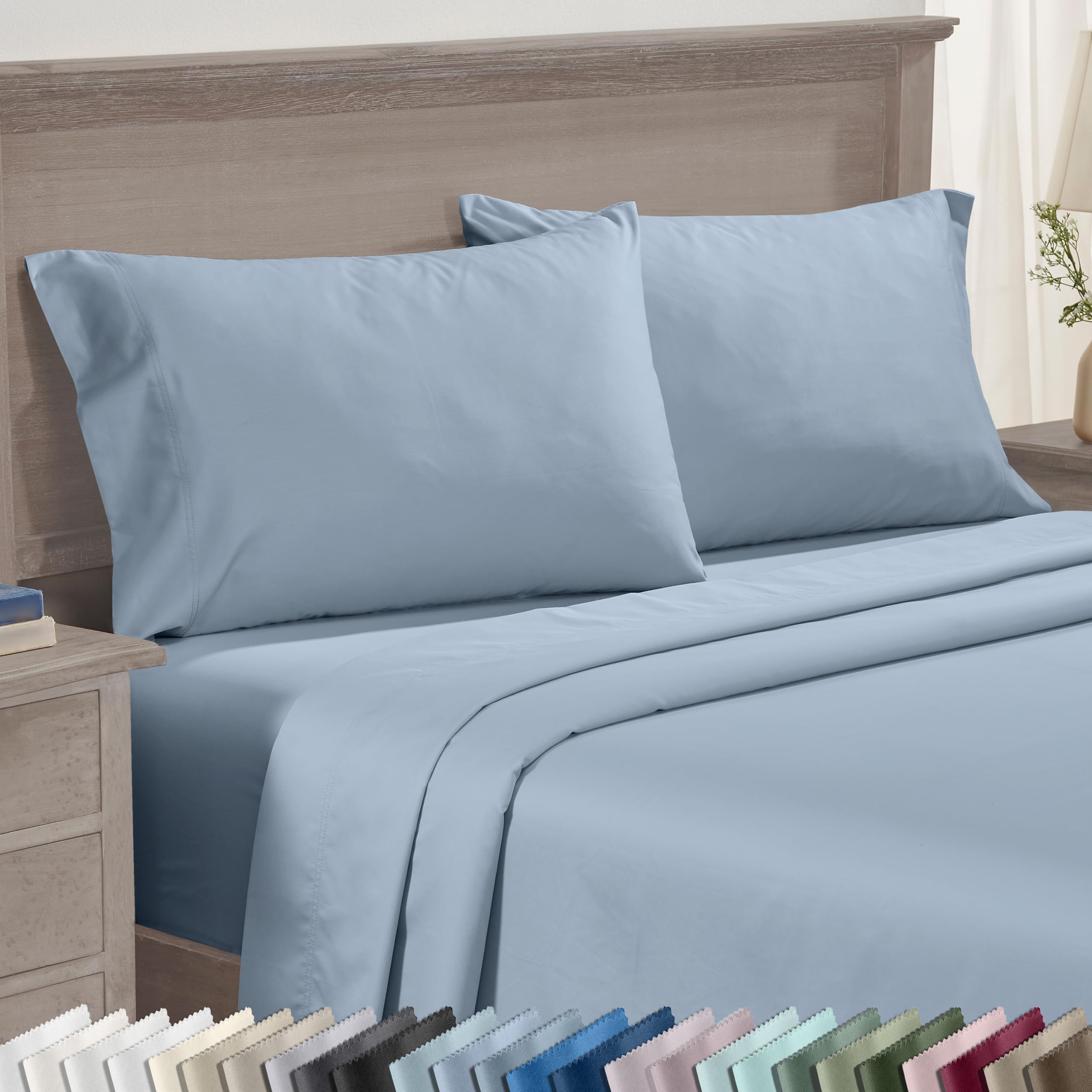 Set of 2 King Size White 600 Thread Count 100% Cotton Pillowcases