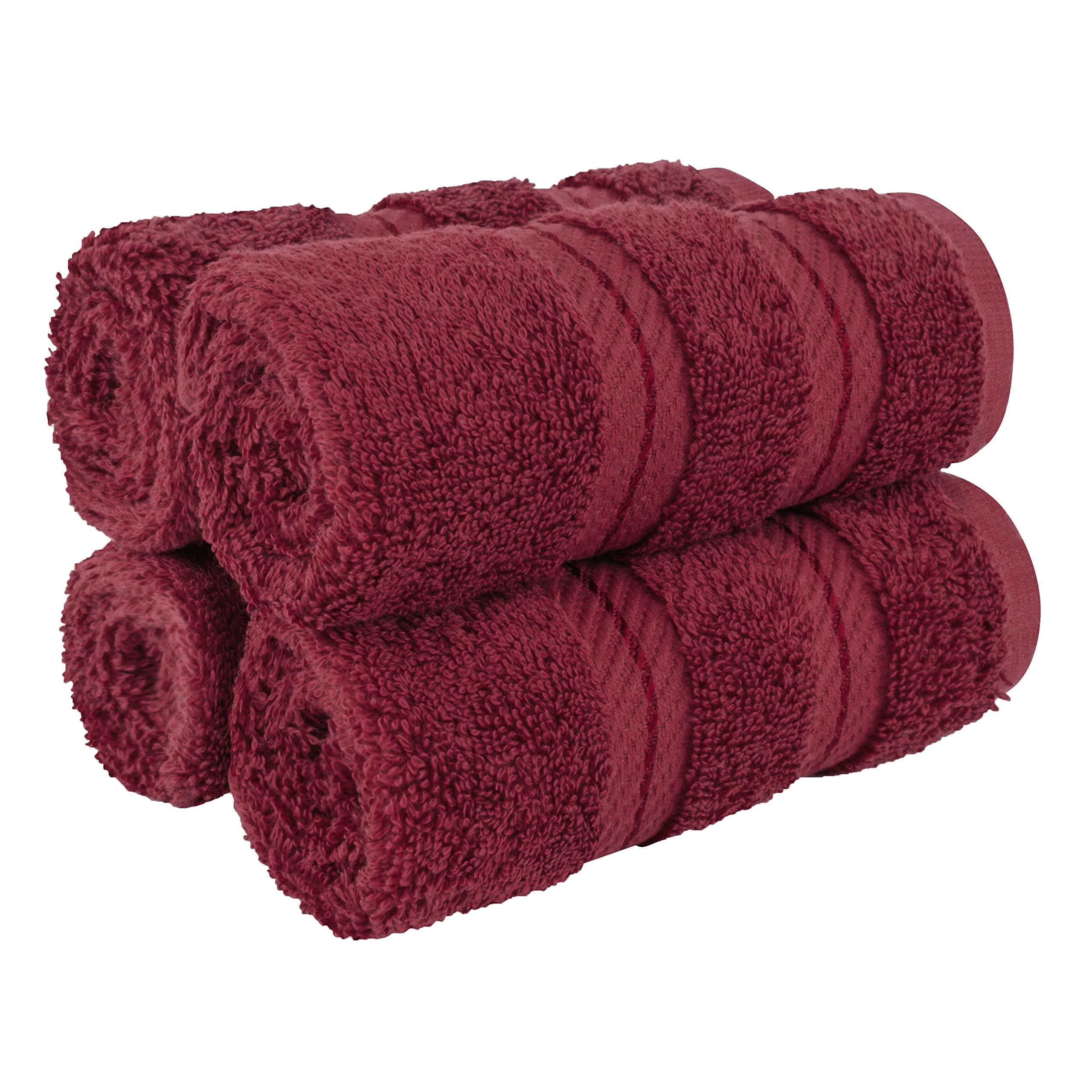American Soft Linen Luxury 6 Piece Towel Set, 2 Bath Towels 2 Hand Towel 2 Washcloths, 600 GSM 100% Cotton Turkish Towels for Bathroom, Silver Grey Towel Sets
