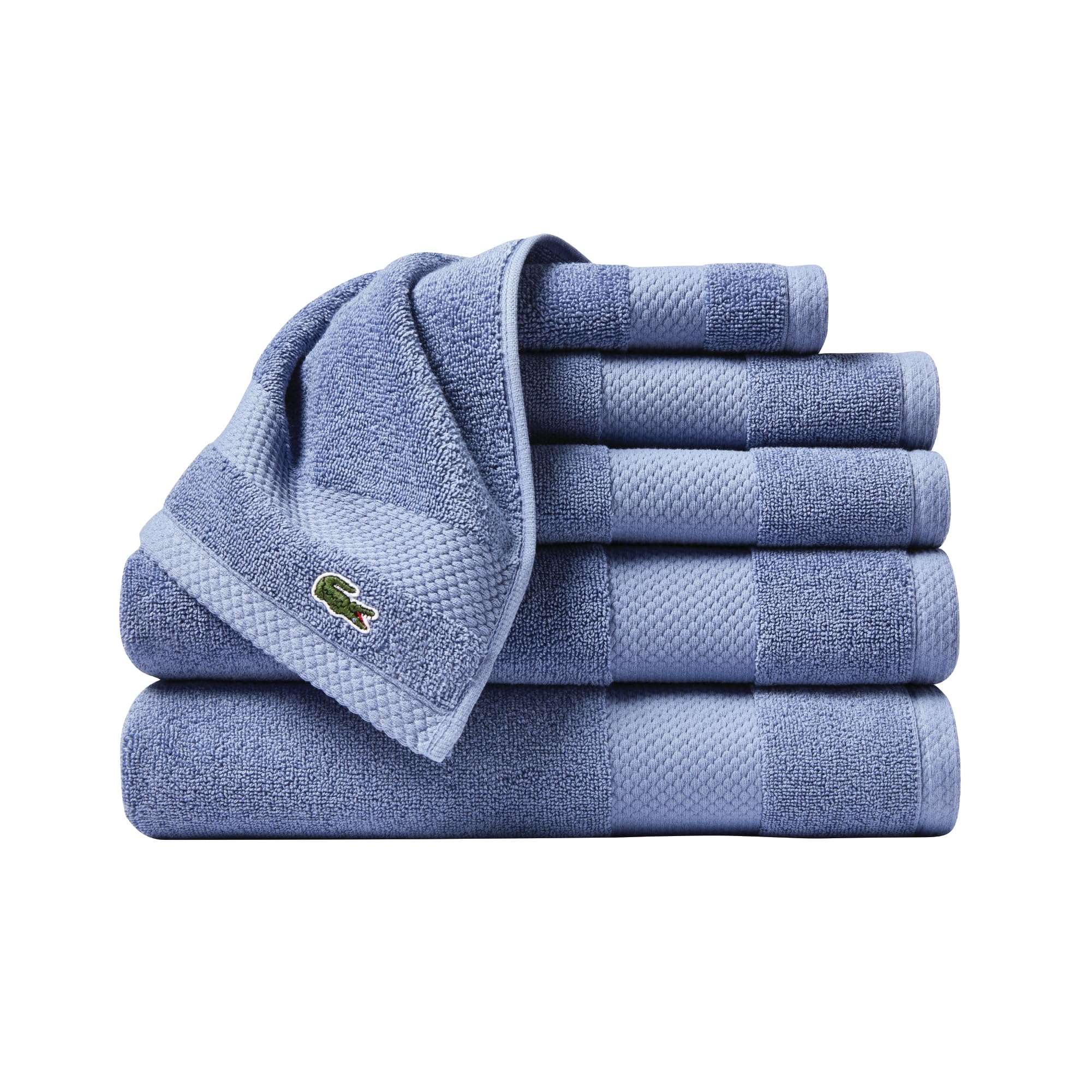 Lacoste Heritage 100% Supima Cotton Bath Towel, Aloe, 30" x 54" – Highly Absorbent & Quick Drying, Premium Super Soft Bath Towel, Bathroom Essential, Gift for All Occasions, Machine Washable