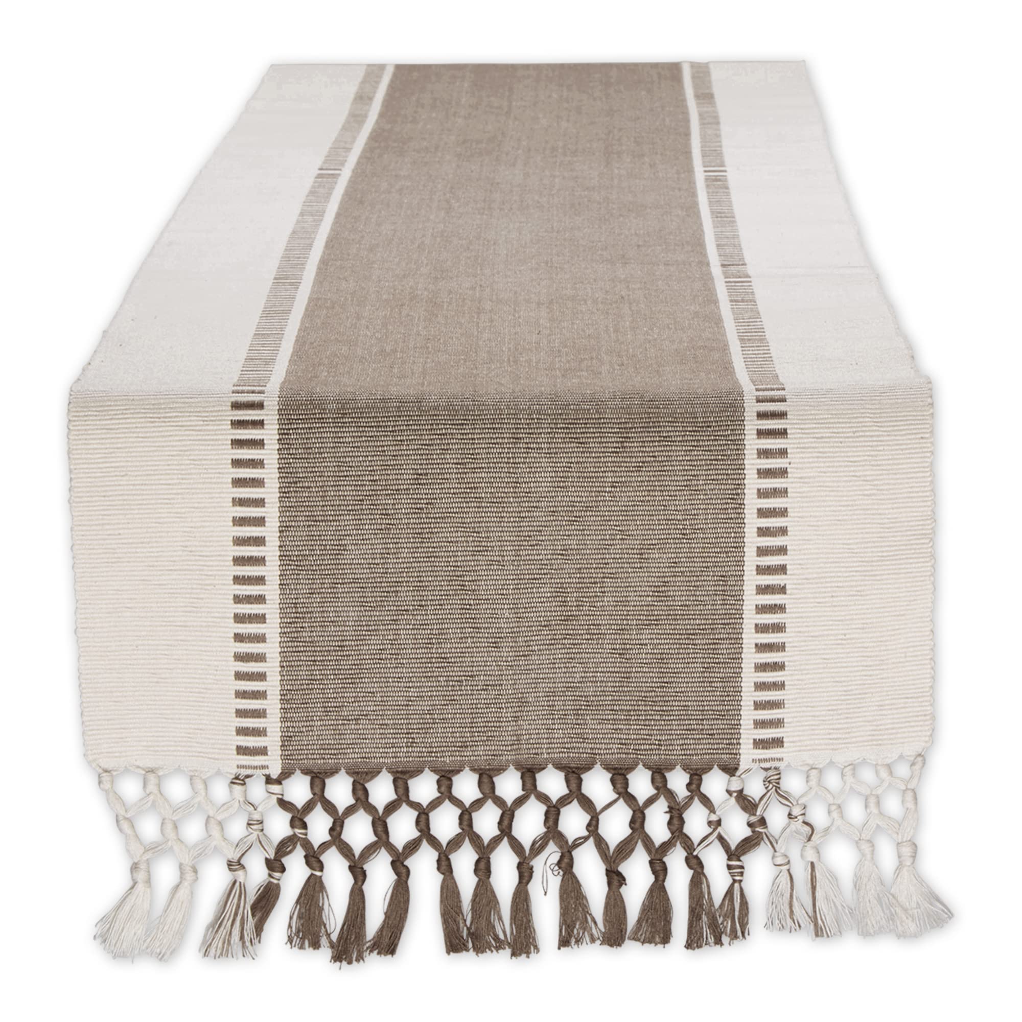 Stripe Woven Table Runner, 13x72-inch, French Blue