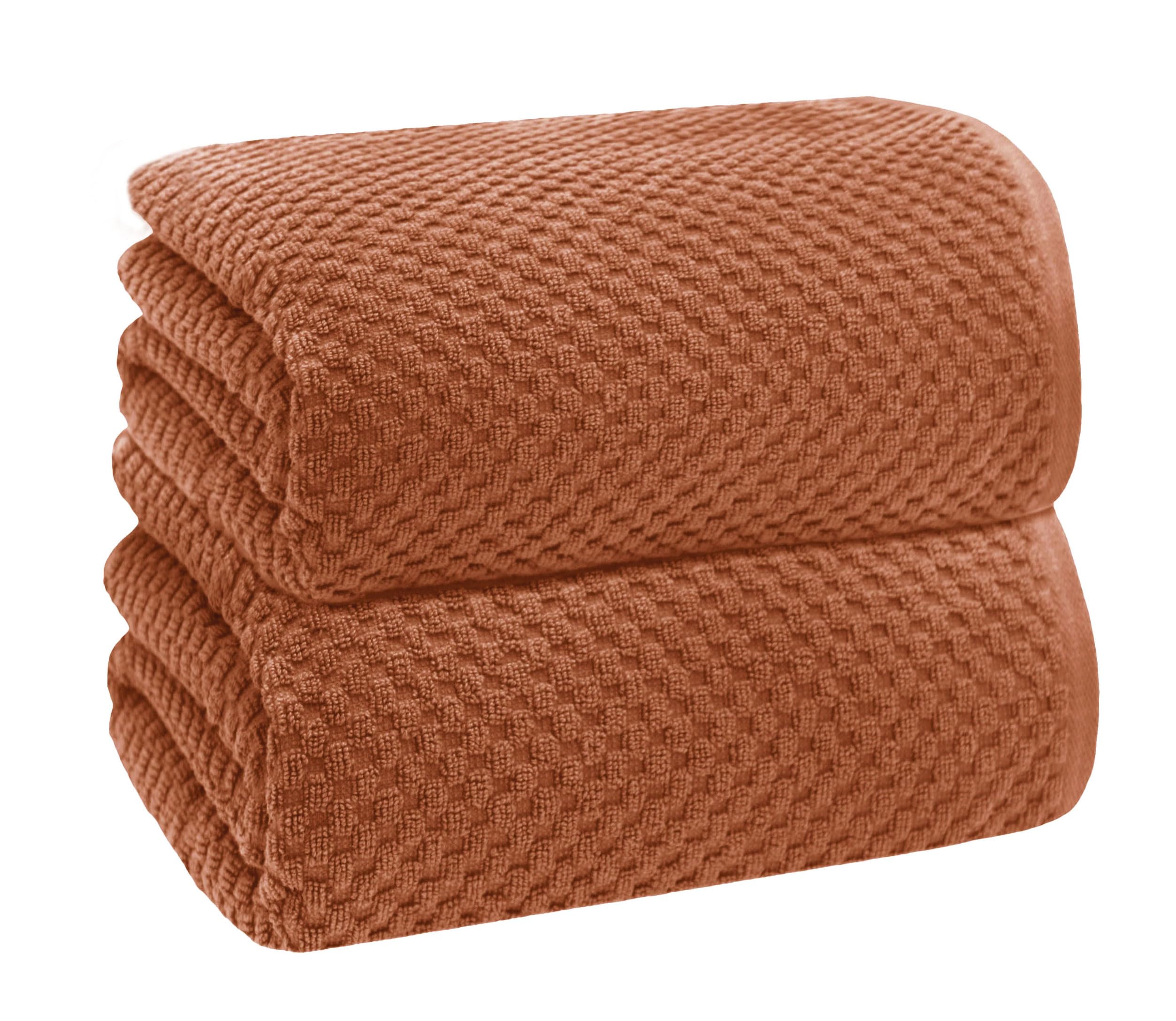 Set of 4 Linen Waffle Weave Bath Towels, 100% Ringspun Cotton 30"×56" Quick Dry Towels