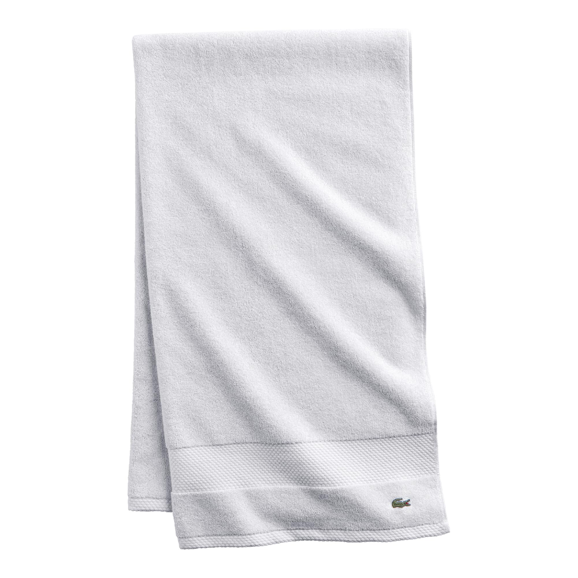 Lacoste Heritage 100% Supima Cotton Bath Towel, Aloe, 30" x 54" – Highly Absorbent & Quick Drying, Premium Super Soft Bath Towel, Bathroom Essential, Gift for All Occasions, Machine Washable