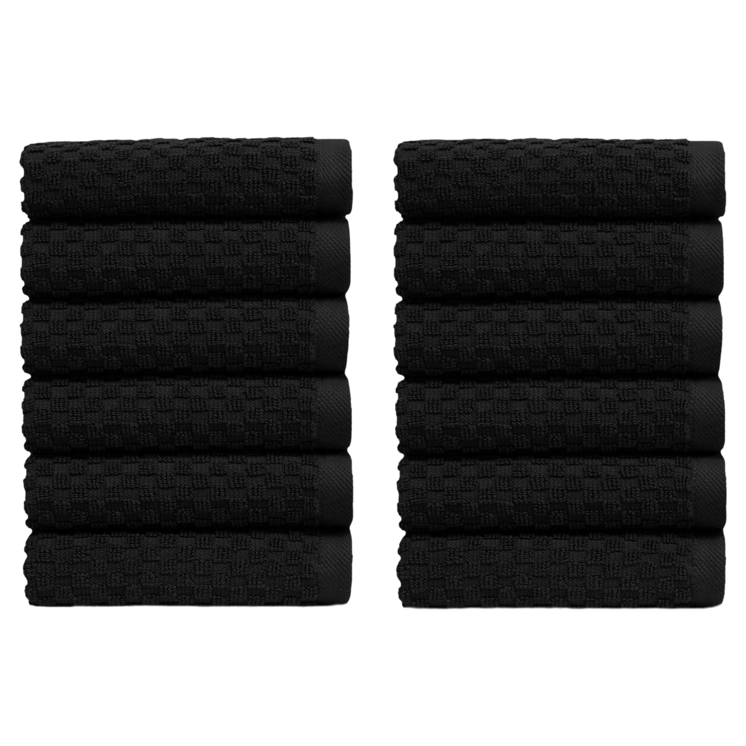 Set of 4 Linen Waffle Weave Bath Towels, 100% Ringspun Cotton 30"×56" Quick Dry Towels