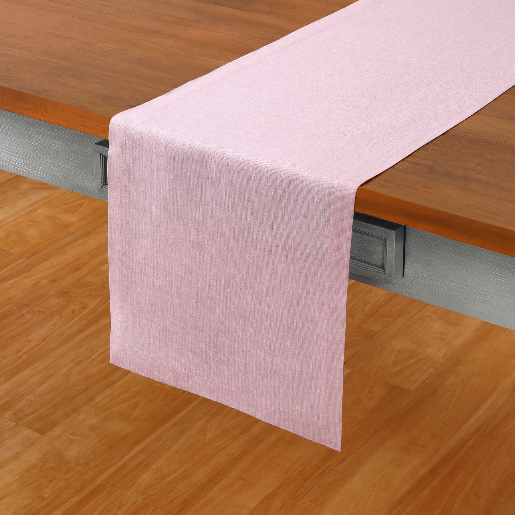 Solino Home Linen Table Runner 72 Inches Long - Athena, 100% Pure Linen Light Natural Table Runner 14 x 72 Inch for Dining, Spring, Summer