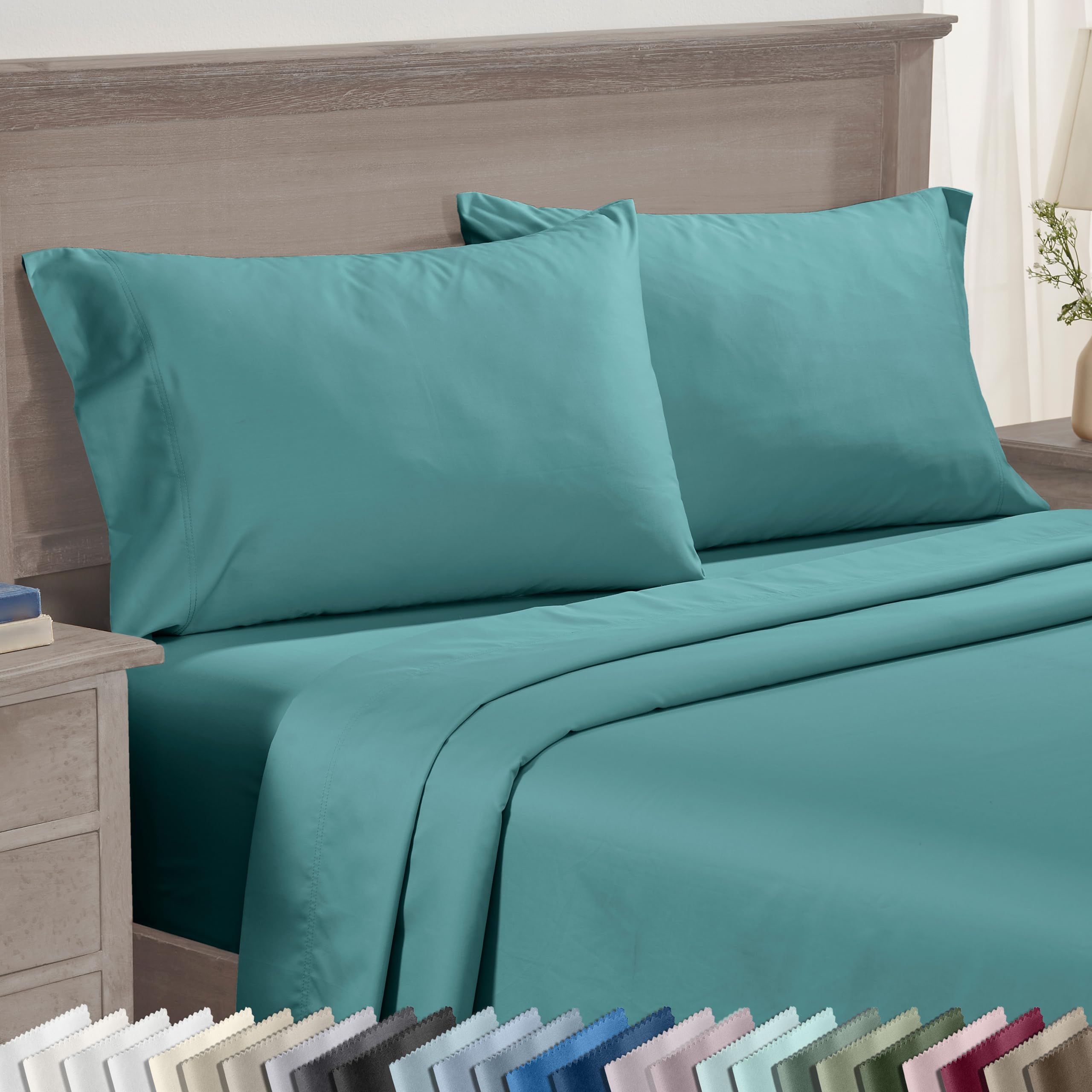 Set of 2 King Size White 600 Thread Count 100% Cotton Pillowcases