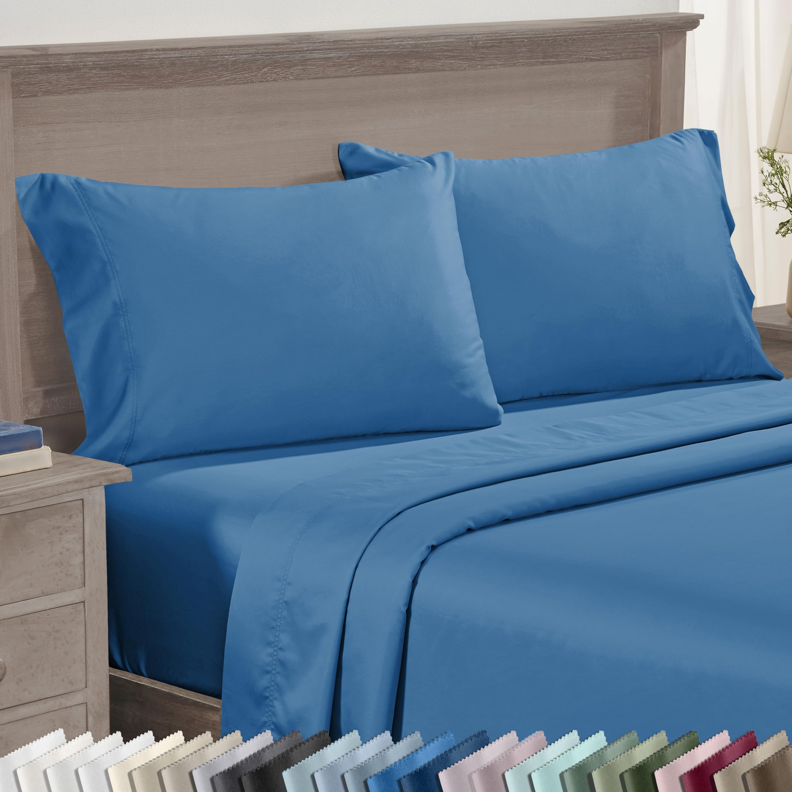 Set of 2 King Size White 600 Thread Count 100% Cotton Pillowcases