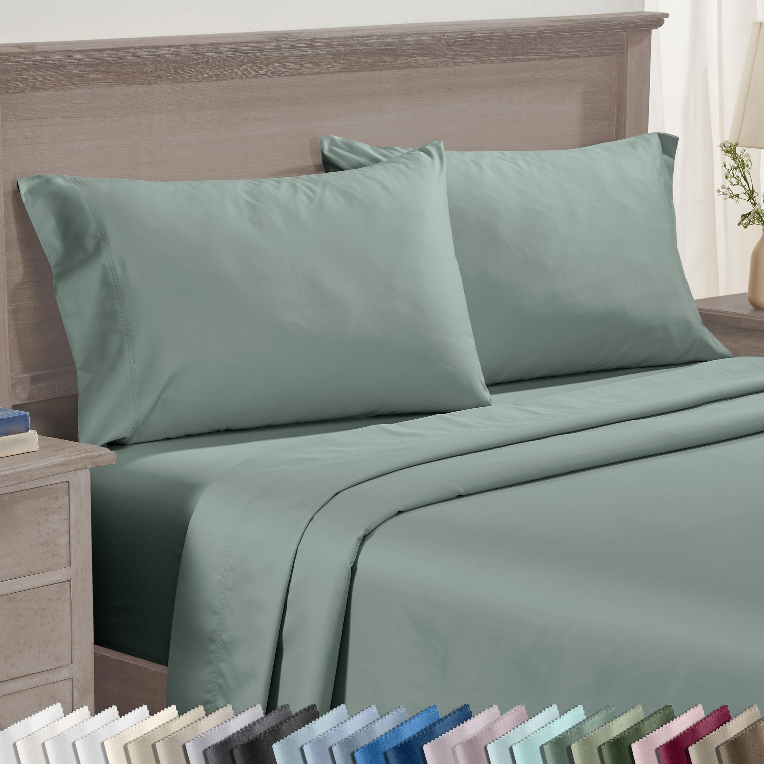 Set of 2 King Size White 600 Thread Count 100% Cotton Pillowcases