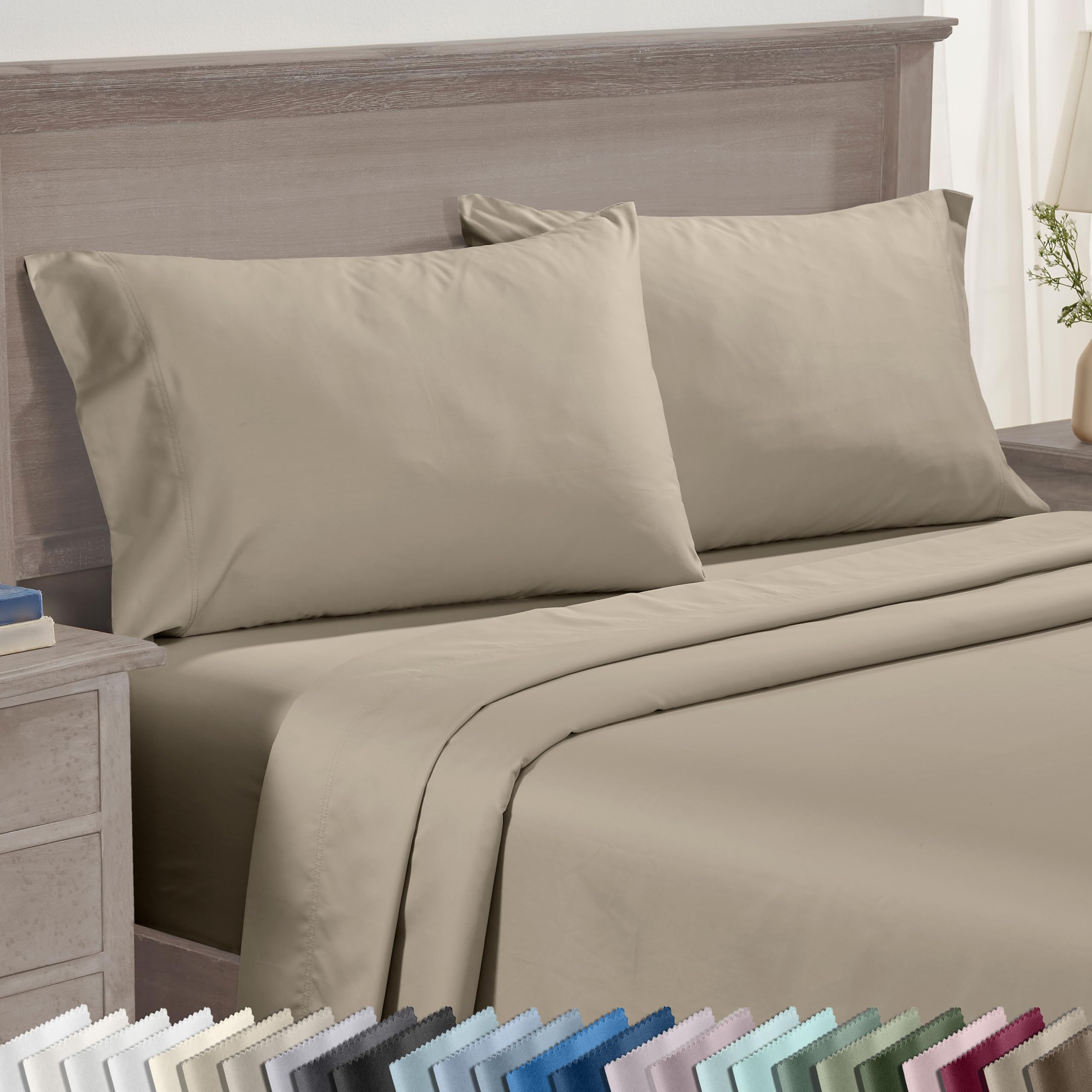 Set of 2 King Size White 600 Thread Count 100% Cotton Pillowcases