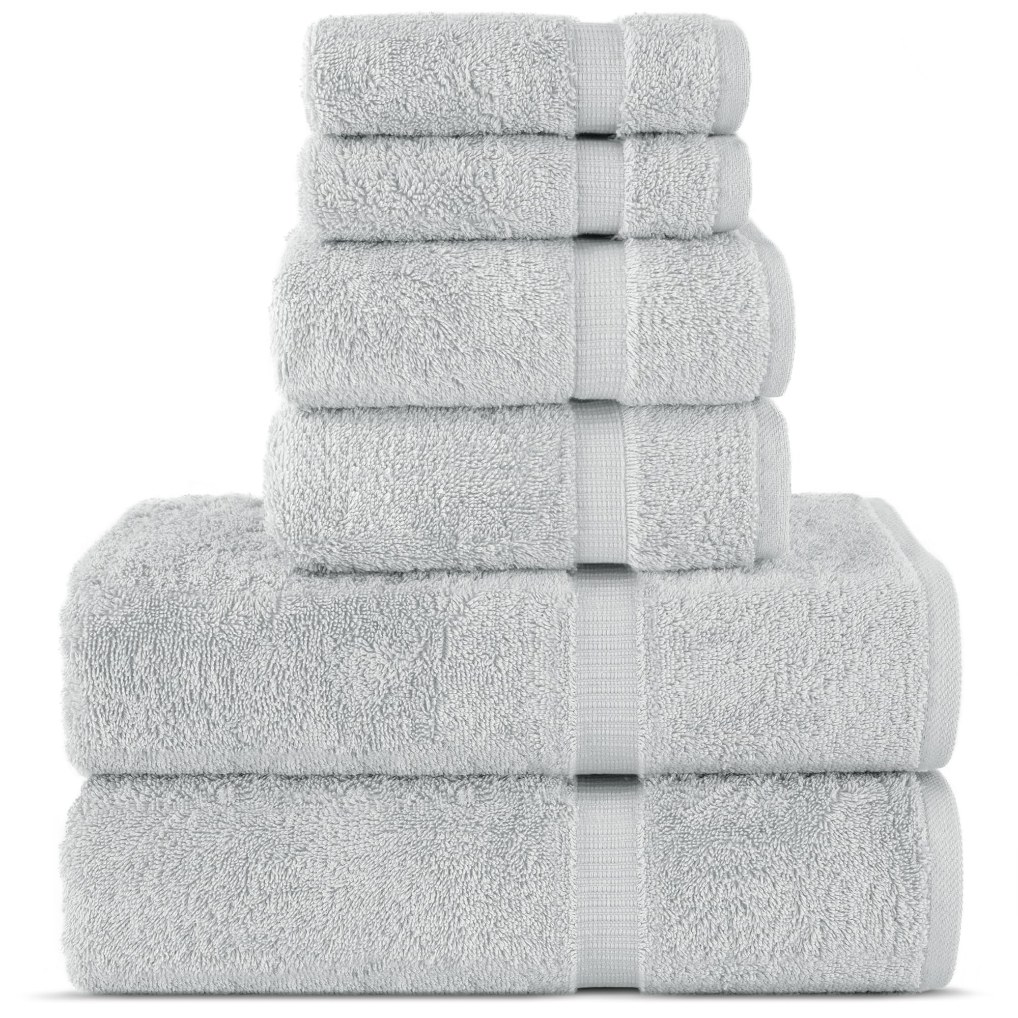 Chakir Turkish Linens 4 Piece Extra Large Bath Towels, 100% Cotton Luxury Turkish Towels for Bathroom, Soft Absorbent Bath Towels, 30 x 60 Inches, Wedgewood