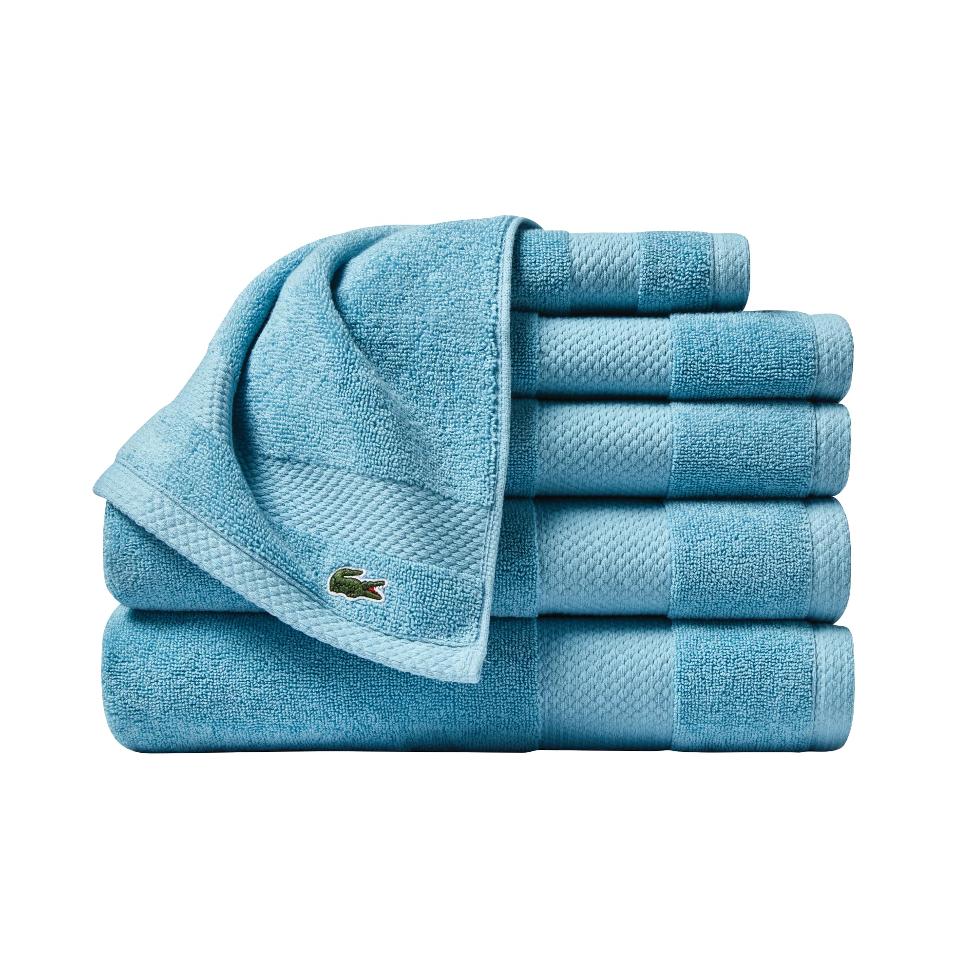 Lacoste Heritage 100% Supima Cotton Bath Towel, Aloe, 30" x 54" – Highly Absorbent & Quick Drying, Premium Super Soft Bath Towel, Bathroom Essential, Gift for All Occasions, Machine Washable