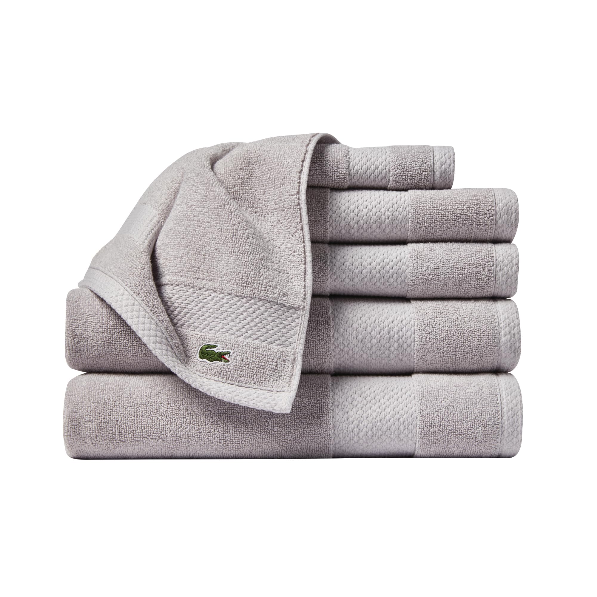 Lacoste Heritage 100% Supima Cotton Bath Towel, Aloe, 30" x 54" – Highly Absorbent & Quick Drying, Premium Super Soft Bath Towel, Bathroom Essential, Gift for All Occasions, Machine Washable