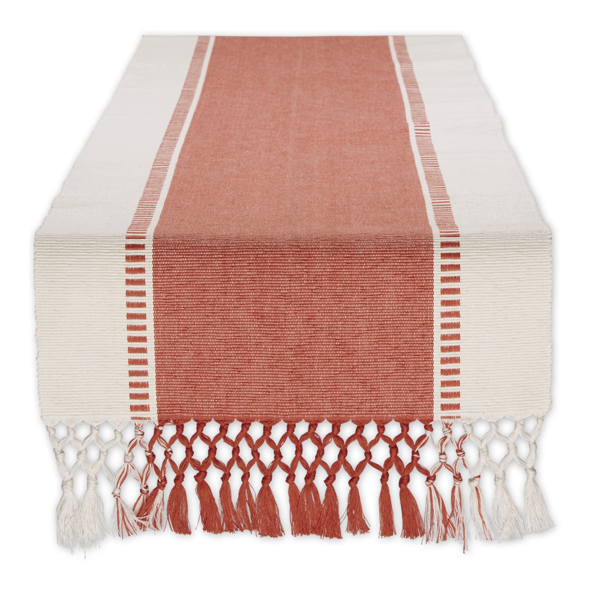 Stripe Woven Table Runner, 13x72-inch, French Blue