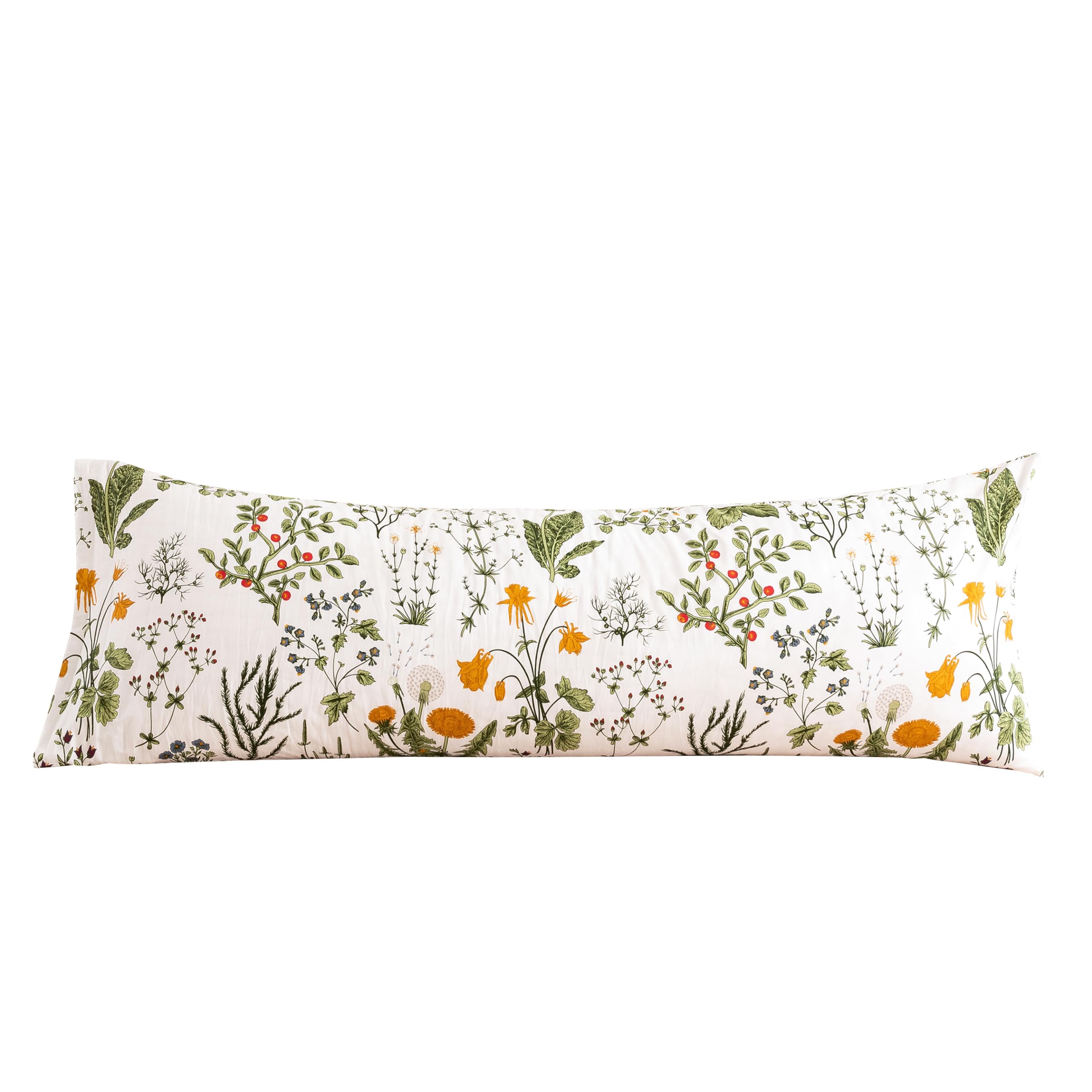 ECOCOTT 100% Cotton Pillowcases Standard Size, Floral Print Pattern Pillow Cover 4 Pack, Super Soft Envelope Closure Standard Pillow Case Set (Standard, 20"x26")