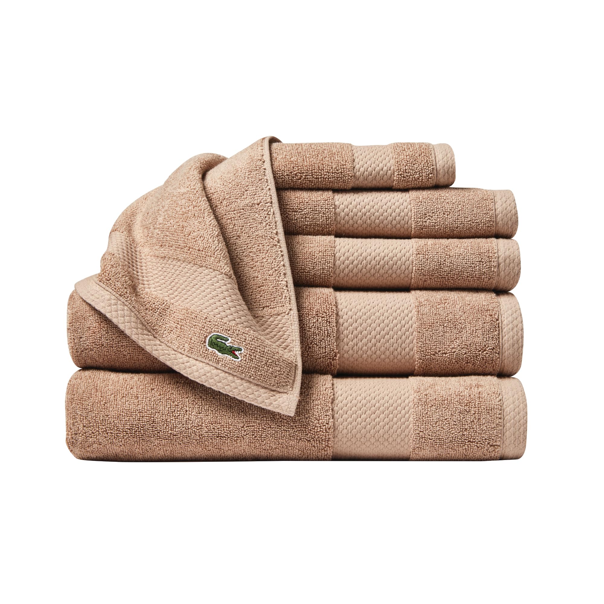 Lacoste Heritage 100% Supima Cotton Bath Towel, Aloe, 30" x 54" – Highly Absorbent & Quick Drying, Premium Super Soft Bath Towel, Bathroom Essential, Gift for All Occasions, Machine Washable
