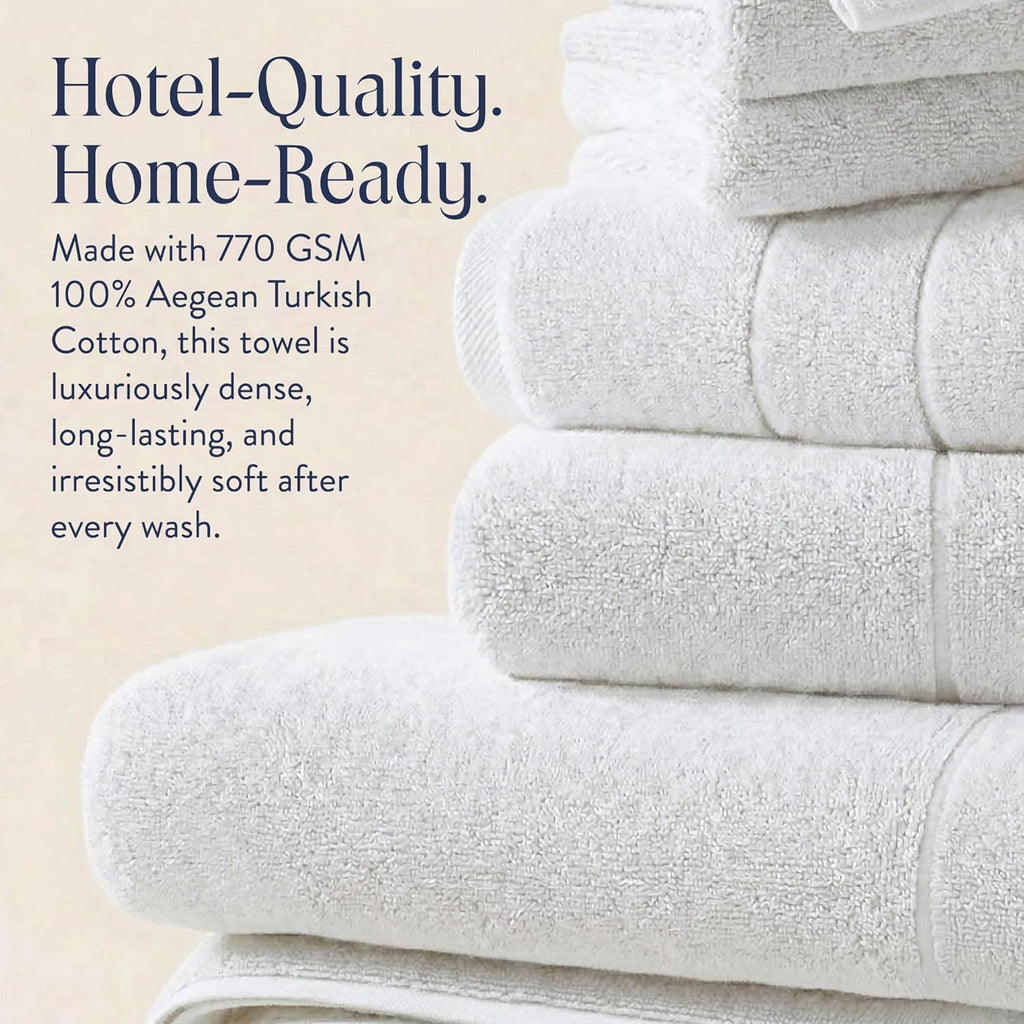 Brooklinen Super-Plush 100% Turkish Cotton Bath Towels - Set of 2-770 GSM, Highly Absorbent, Machine Washable, Perfect Bath Towel Set for Home & Bathroom (30" x 58", Solid White)
