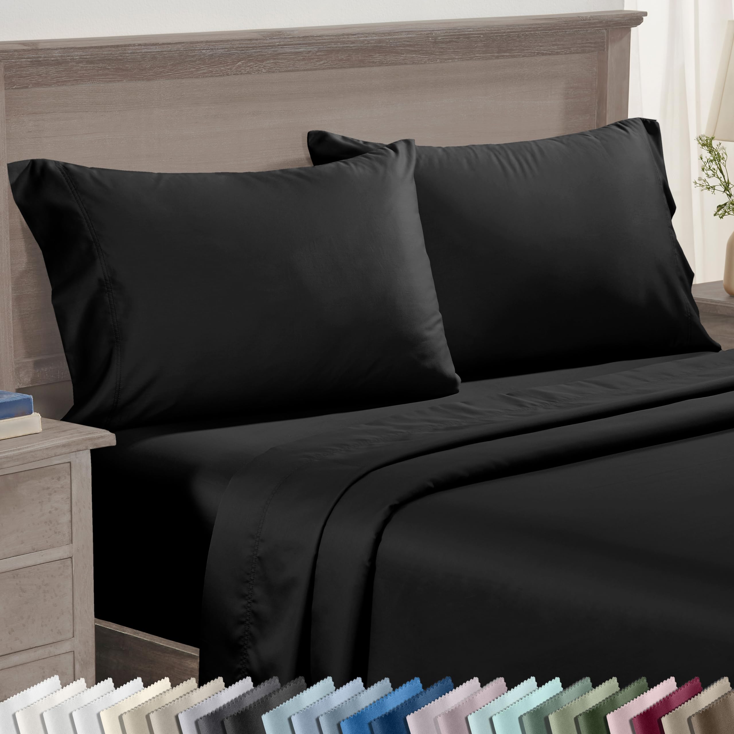 Set of 2 King Size White 600 Thread Count 100% Cotton Pillowcases