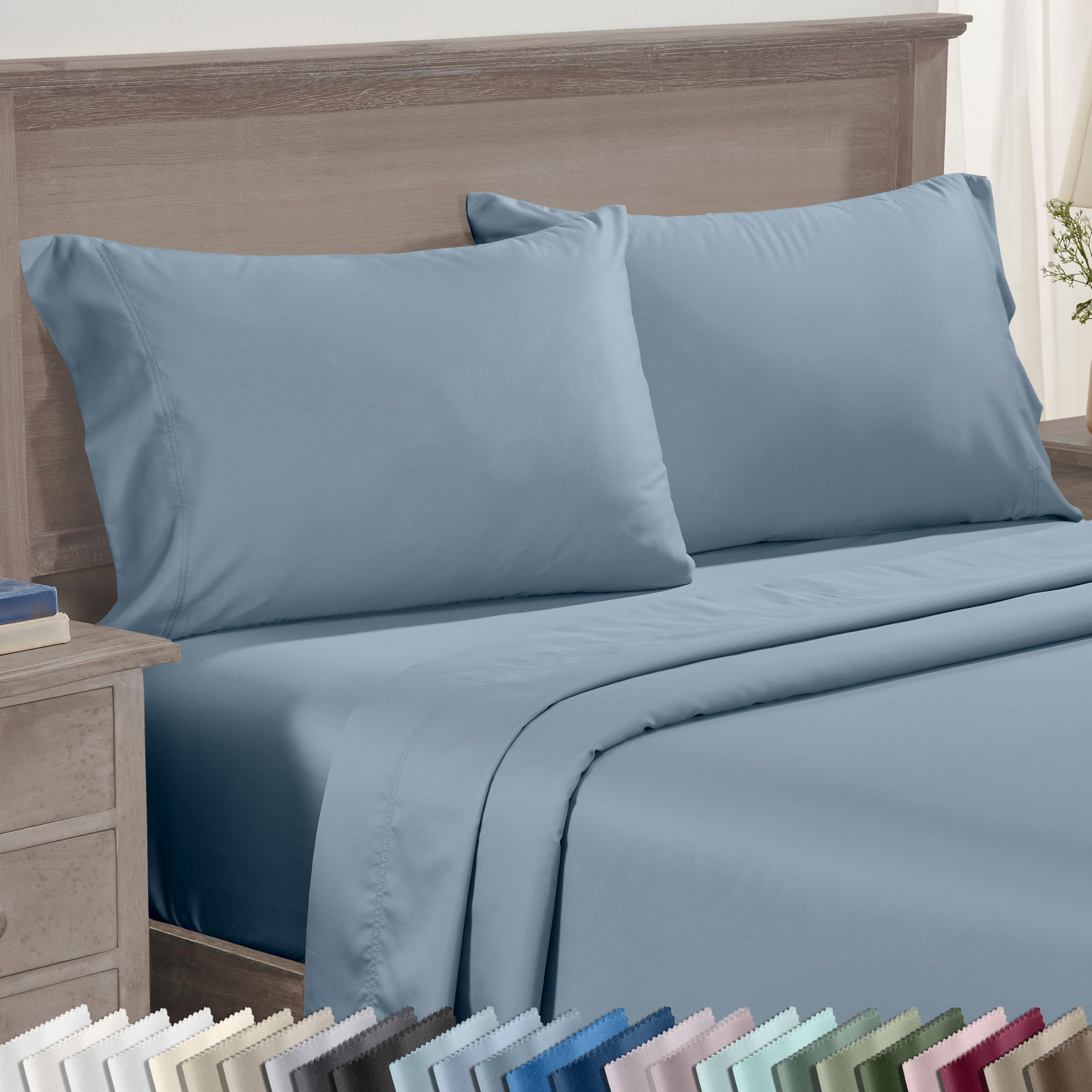 Set of 2 King Size White 600 Thread Count 100% Cotton Pillowcases