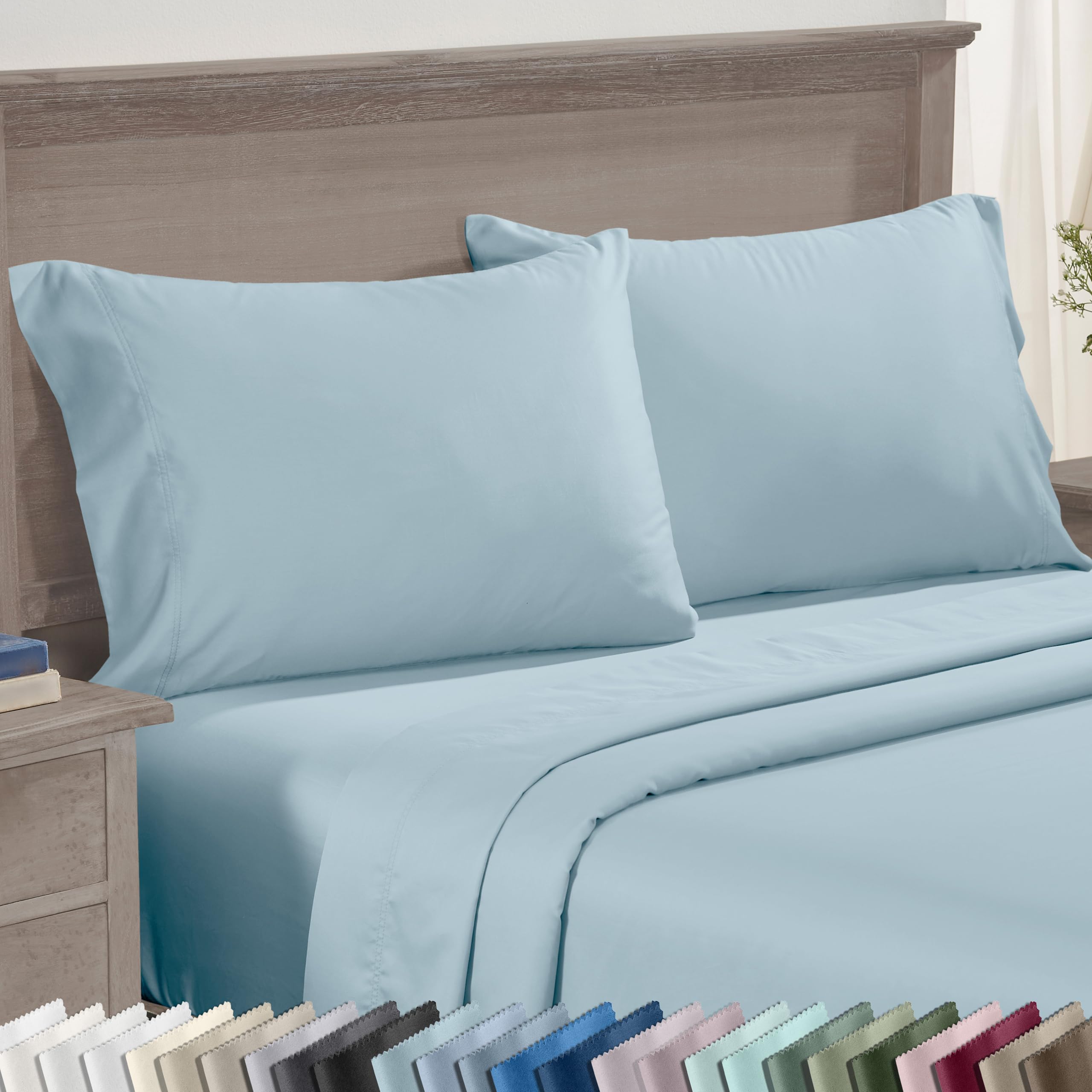 Set of 2 King Size White 600 Thread Count 100% Cotton Pillowcases