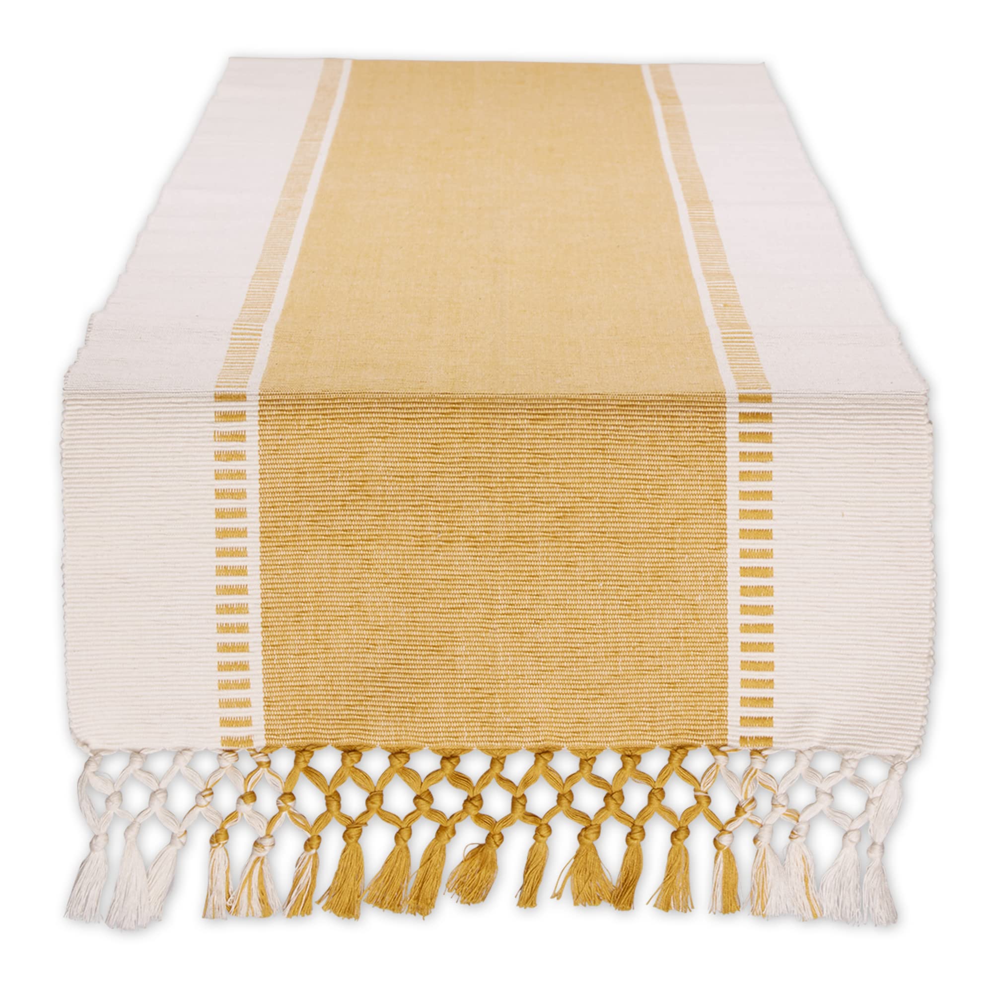 Stripe Woven Table Runner, 13x72-inch, French Blue