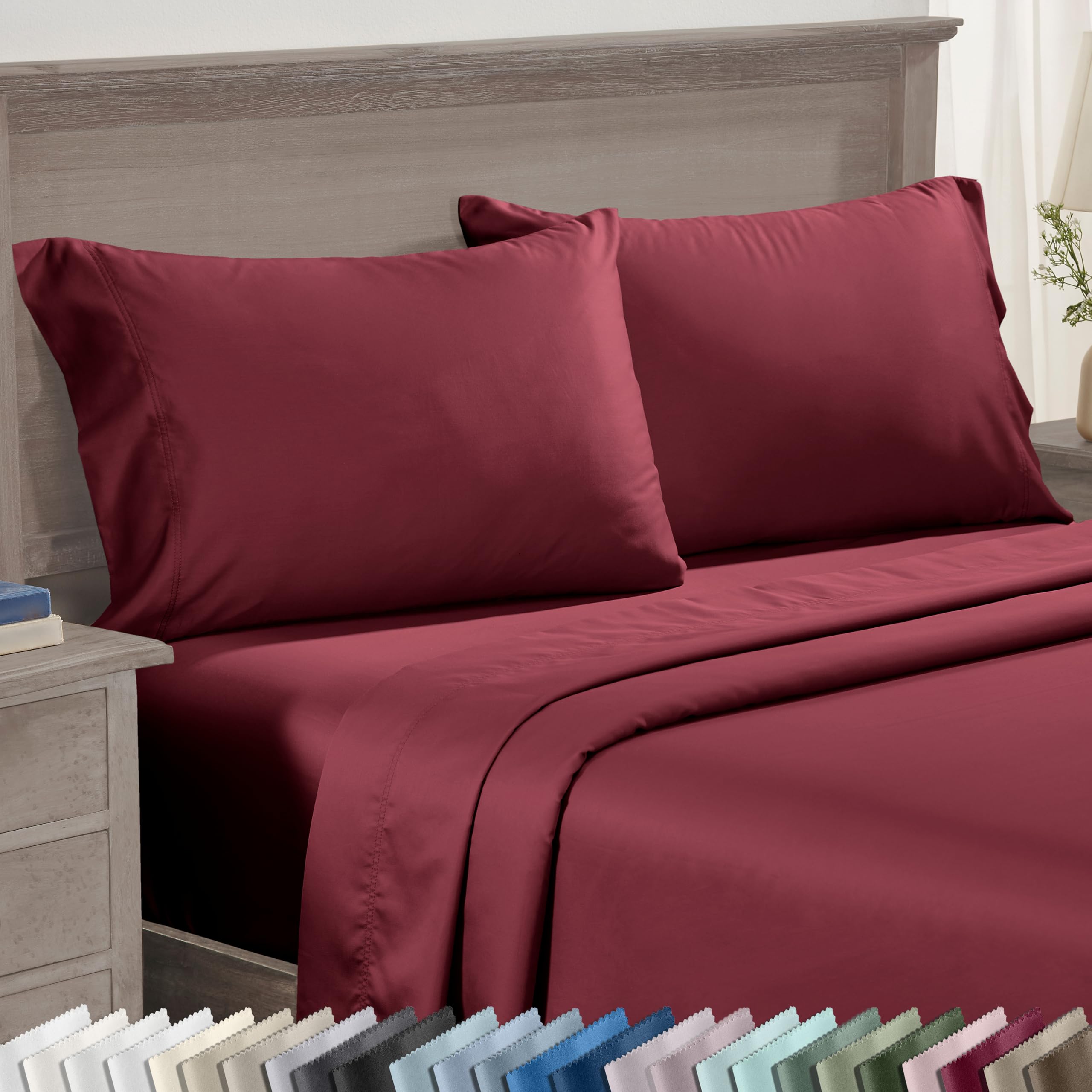 Set of 2 King Size White 600 Thread Count 100% Cotton Pillowcases
