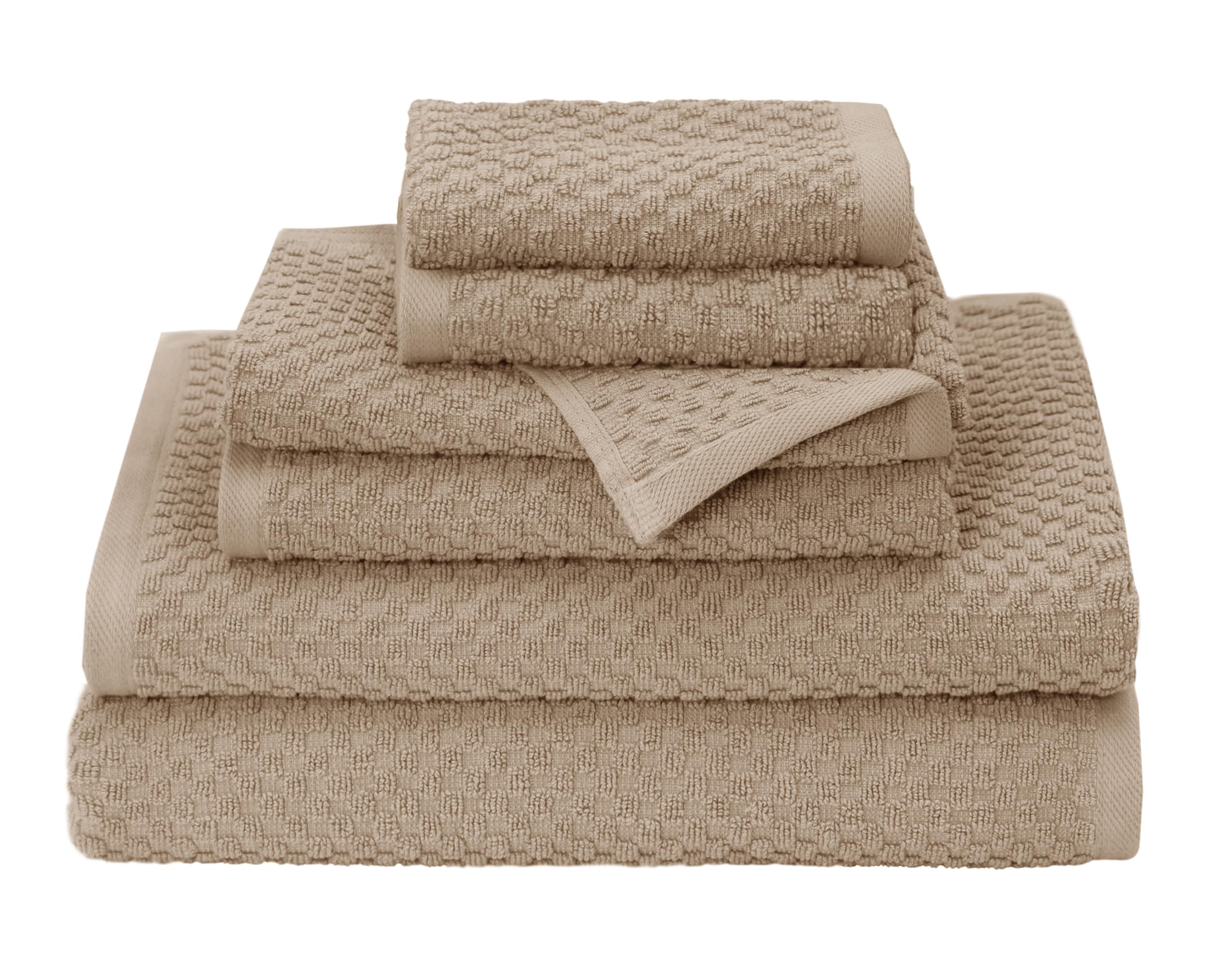 Set of 4 Linen Waffle Weave Bath Towels, 100% Ringspun Cotton 30"×56" Quick Dry Towels