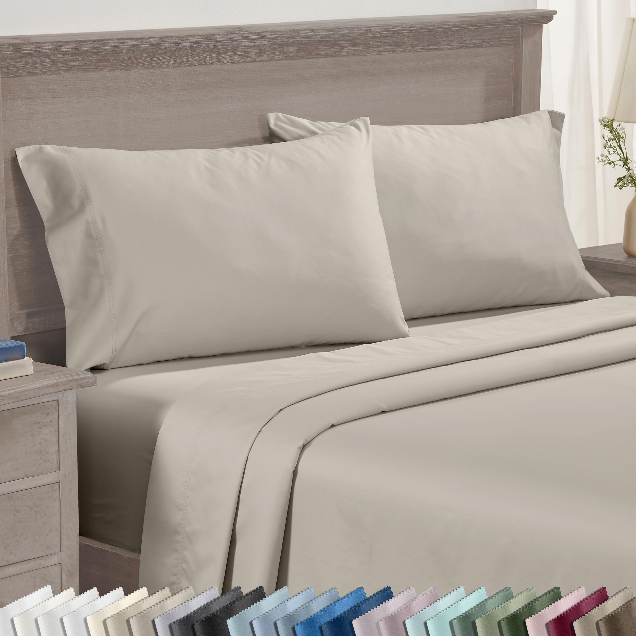 Set of 2 King Size White 600 Thread Count 100% Cotton Pillowcases